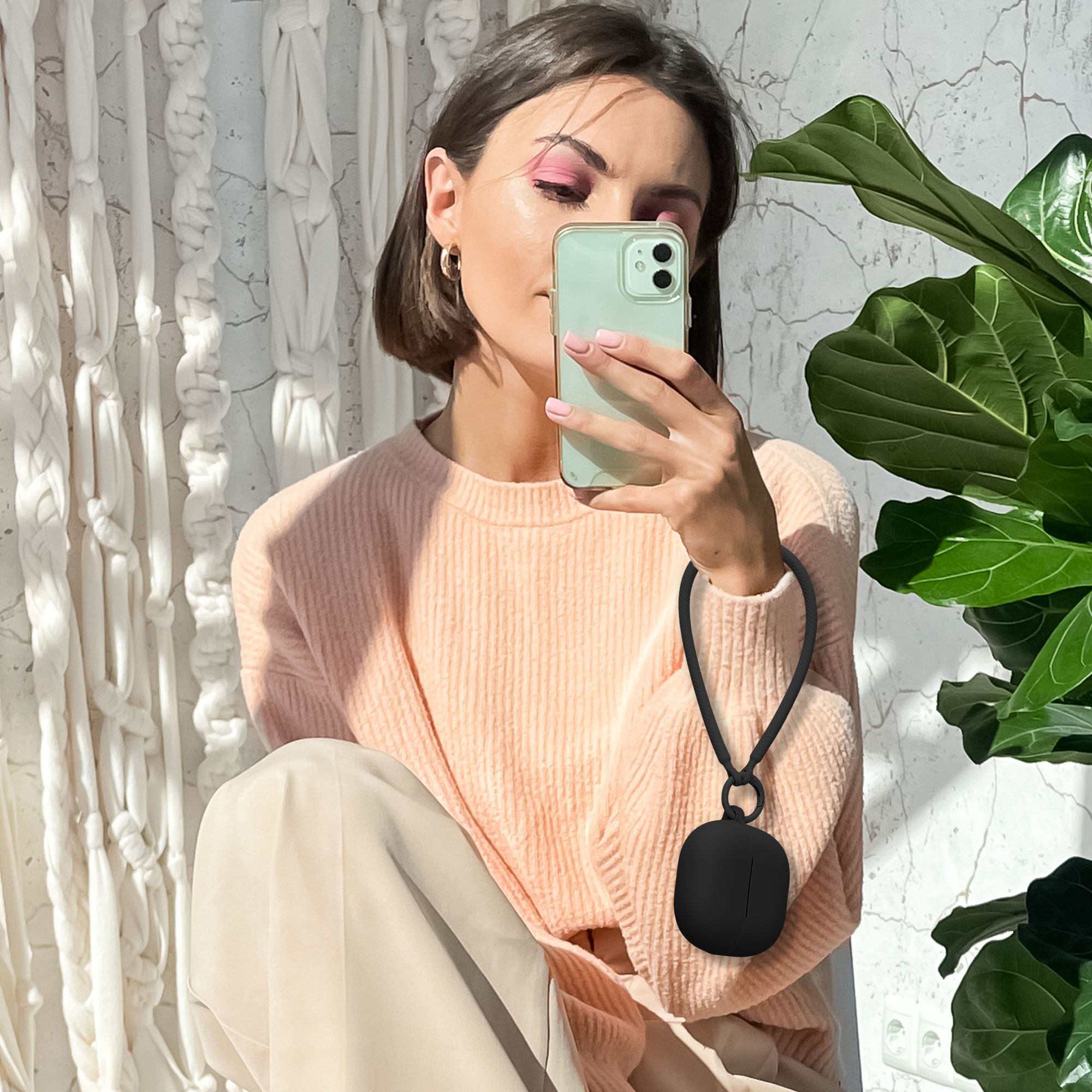 Silikonový řemínek hodinky Xiaomi Redmi Buds 6 Lite náhradní černá kwmobile