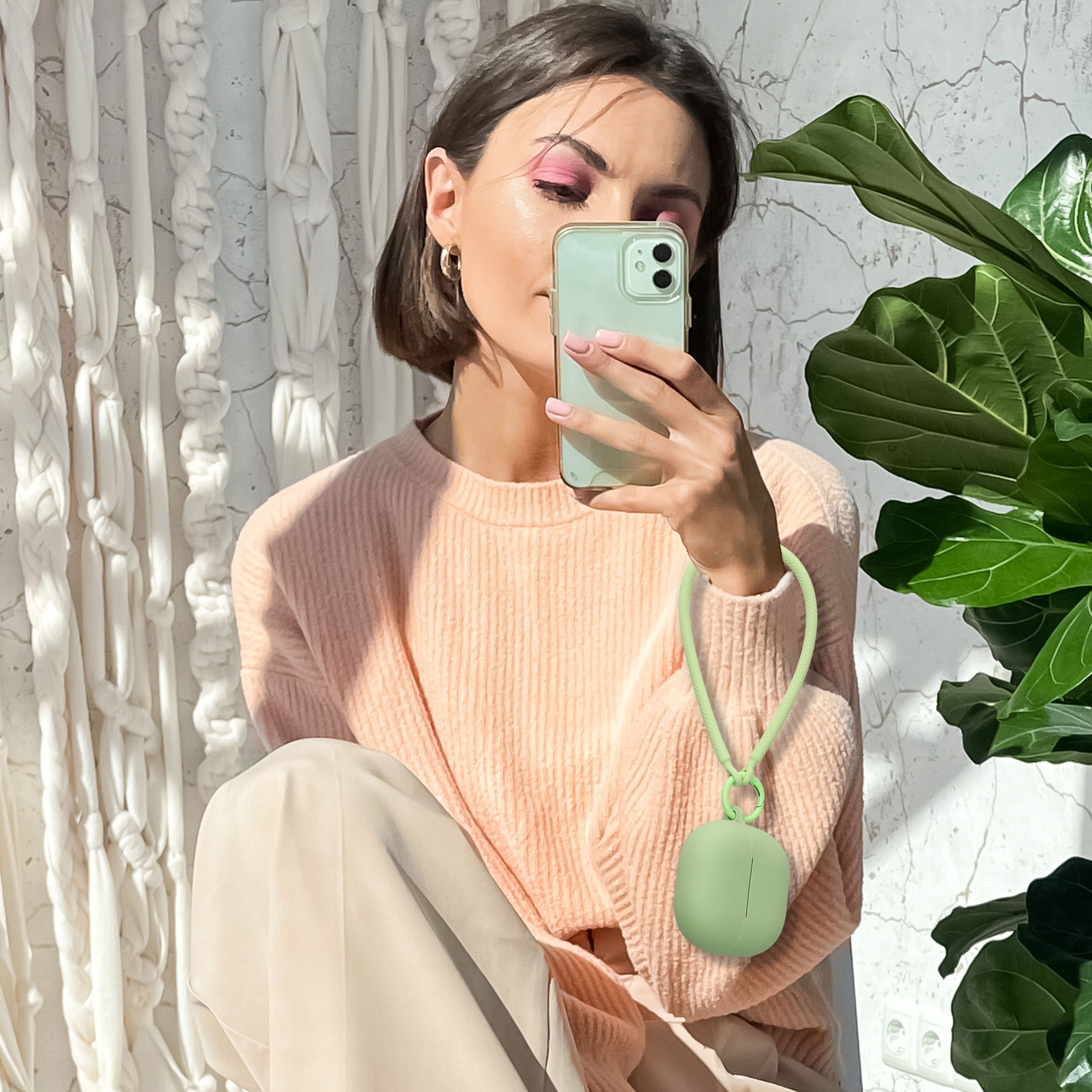 Silikonový řemínek hodinky Xiaomi Redmi Buds 6 Lite náhradní zelená kwmobile