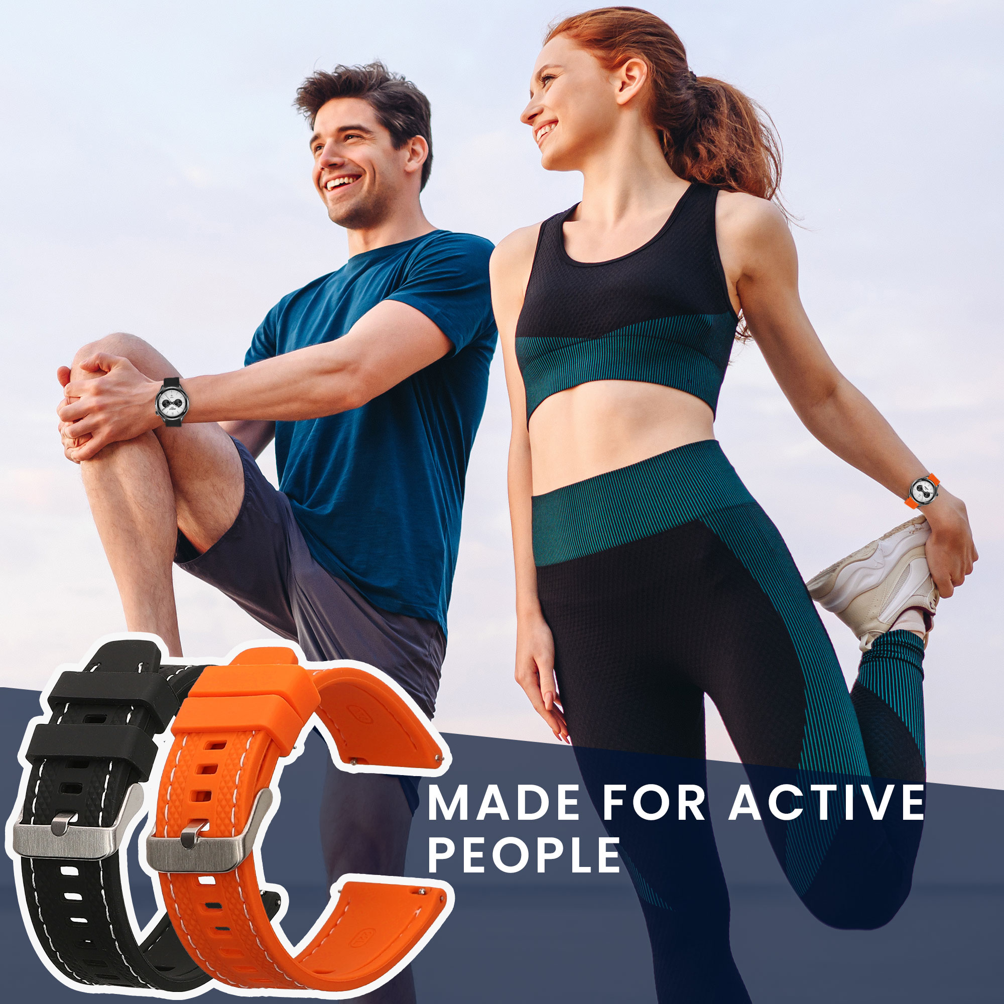Řemínek na hodinky kwmobile silikonový pro Xiaomi Watch S4 / S4 Sport / S3 / S2 / Watch S1 Active / Watch 5 Active, černá /