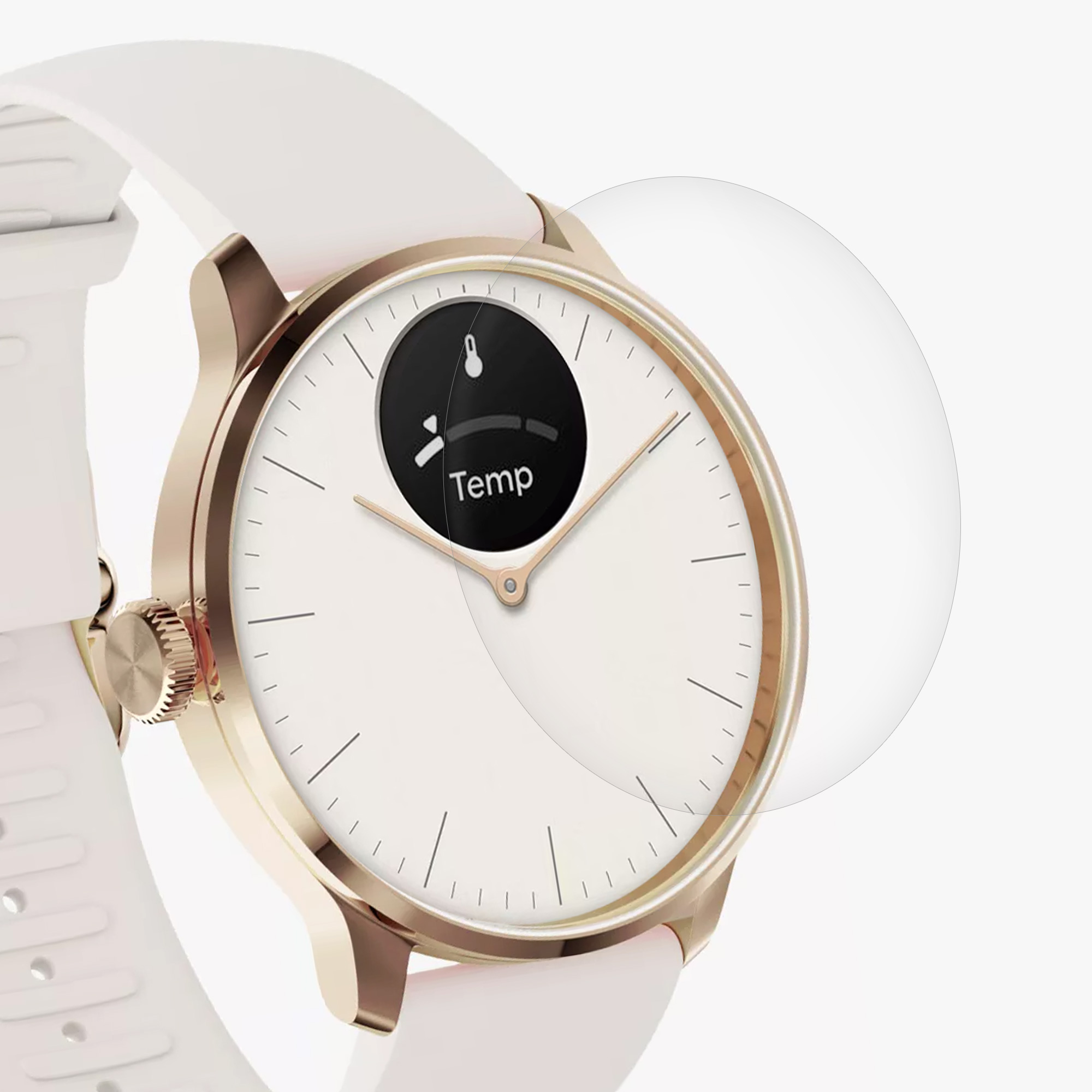 3x Ochranná fólie Withings Scanwatch Light 37mm kwmobile - transparentní