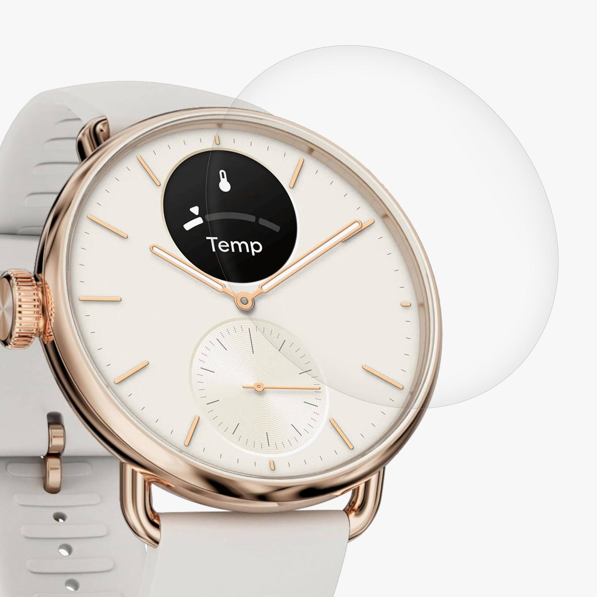 3x Ochranná fólie Withings Scanwatch 2 38mm kwmobile - transparentní
