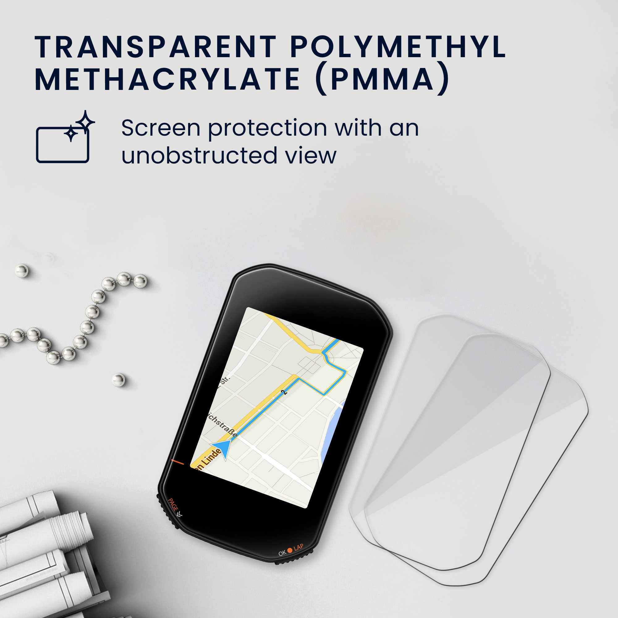 2x Ochranná fólie Bryton Rider 420 kwmobile - crystal clear pmma