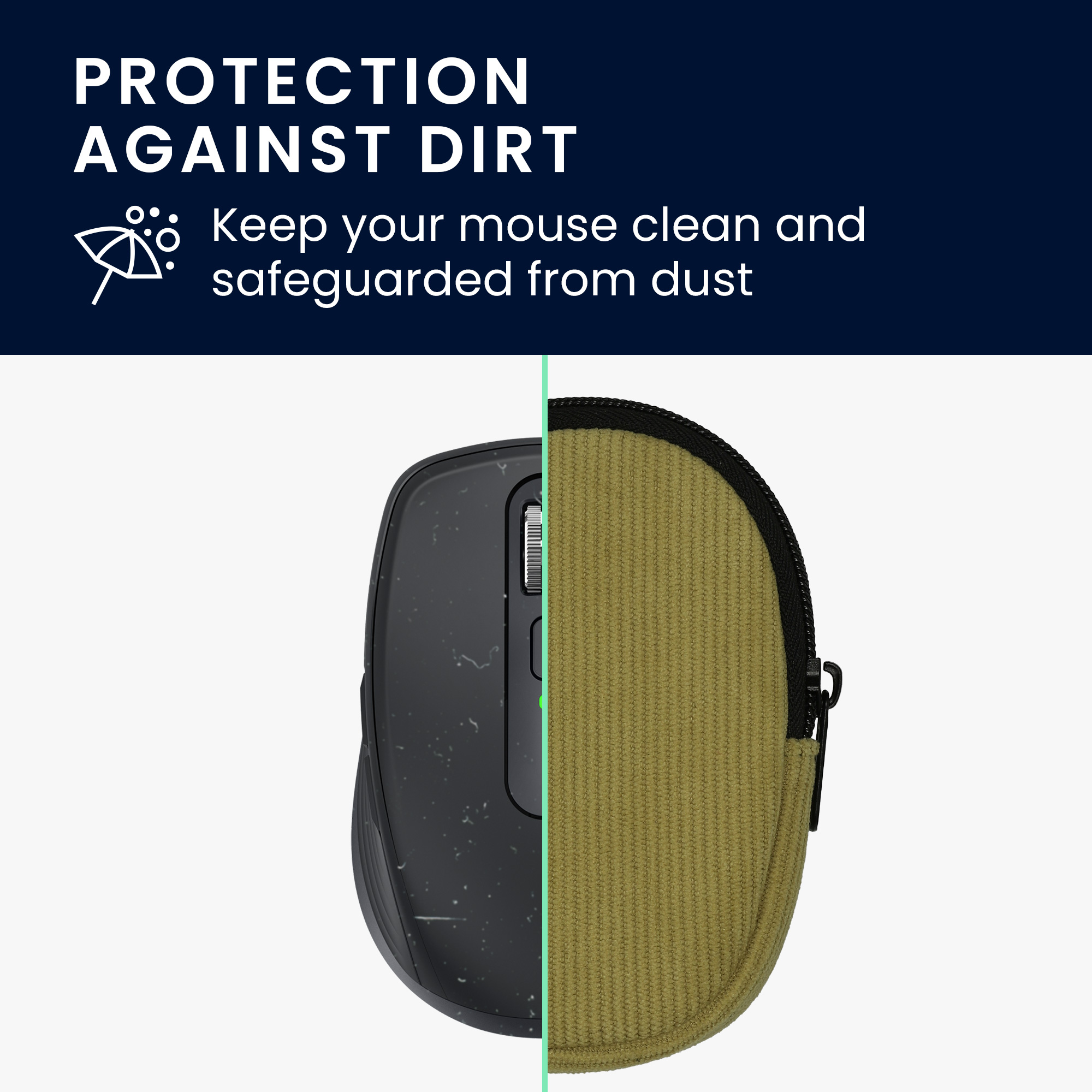 Pouzdro na myš pro Logitech MX ANYWHERE 3 / ANYWHERE 3S kwmobile neoprenové - zelená