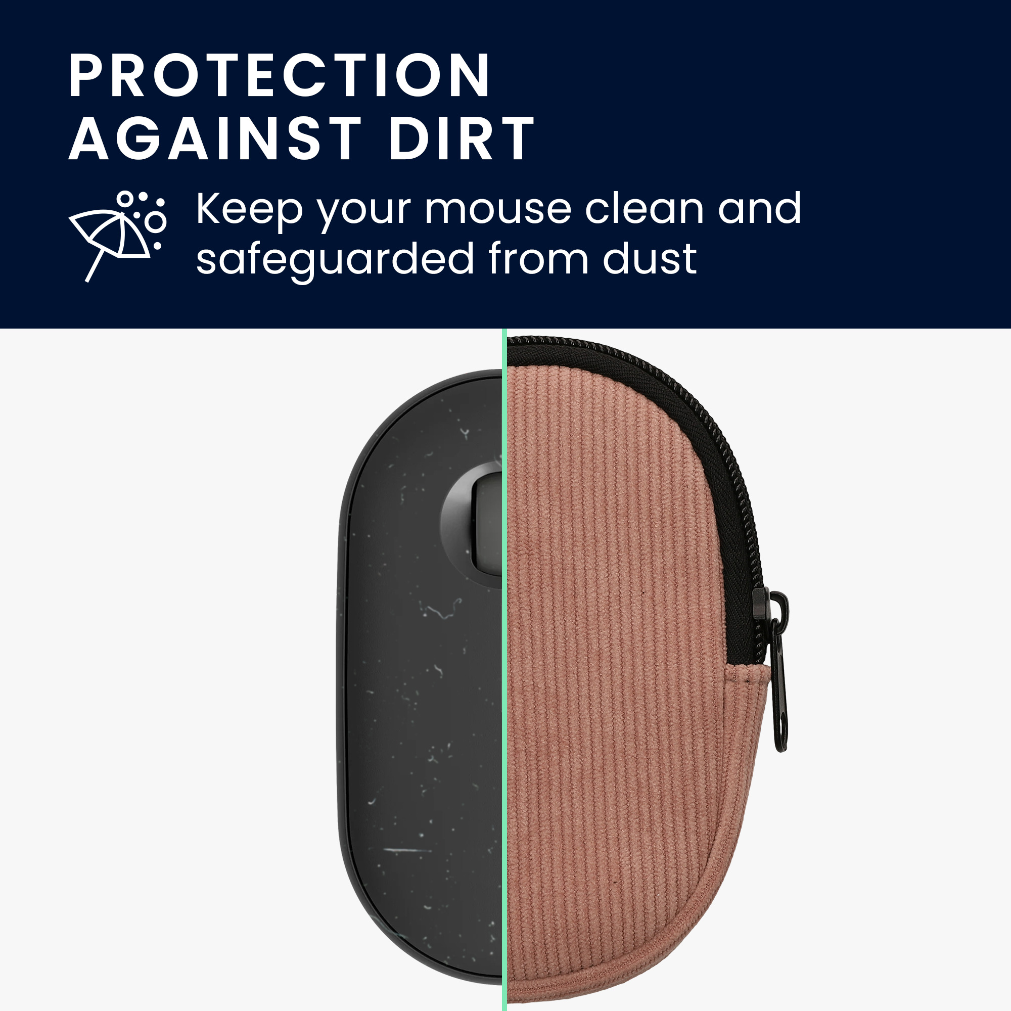 Pouzdro na myš pro Logitech Pebble Mouse 2 M350s / M350 kwmobile neoprenové - starorůžová