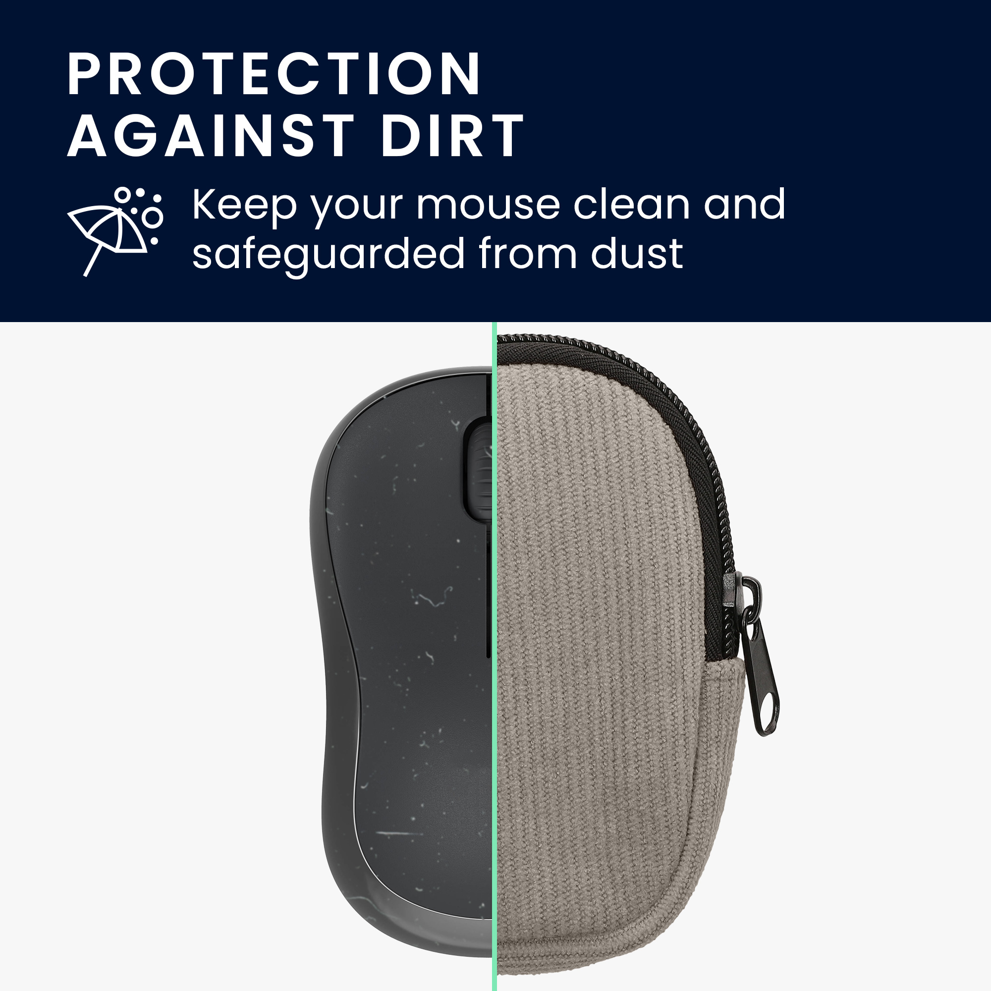 Pouzdro na myš pro Logitech M240 SILENT / M325S kwmobile neoprenové - šedá