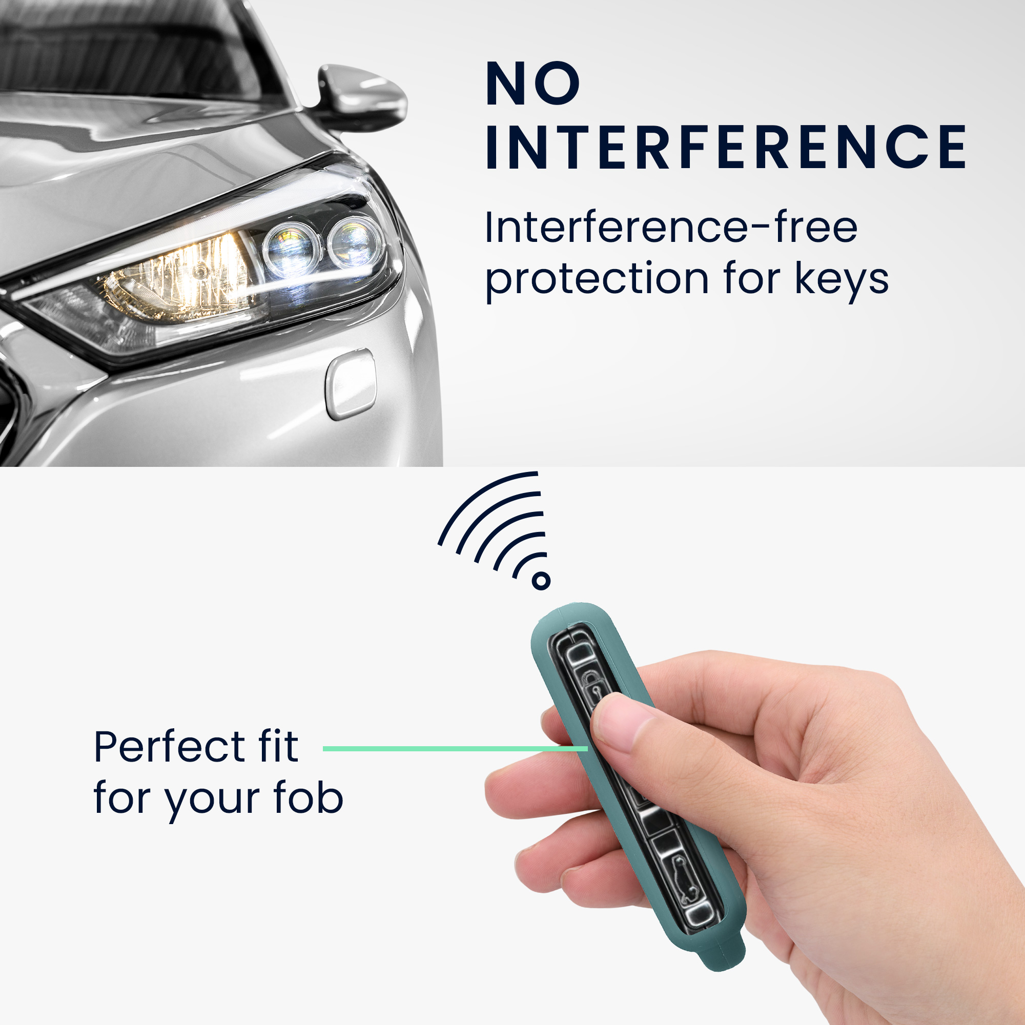 Obal na klíč od auta pro Volvo klíč se 4 tlačítky Keyless Go kwmobile - arktická noc