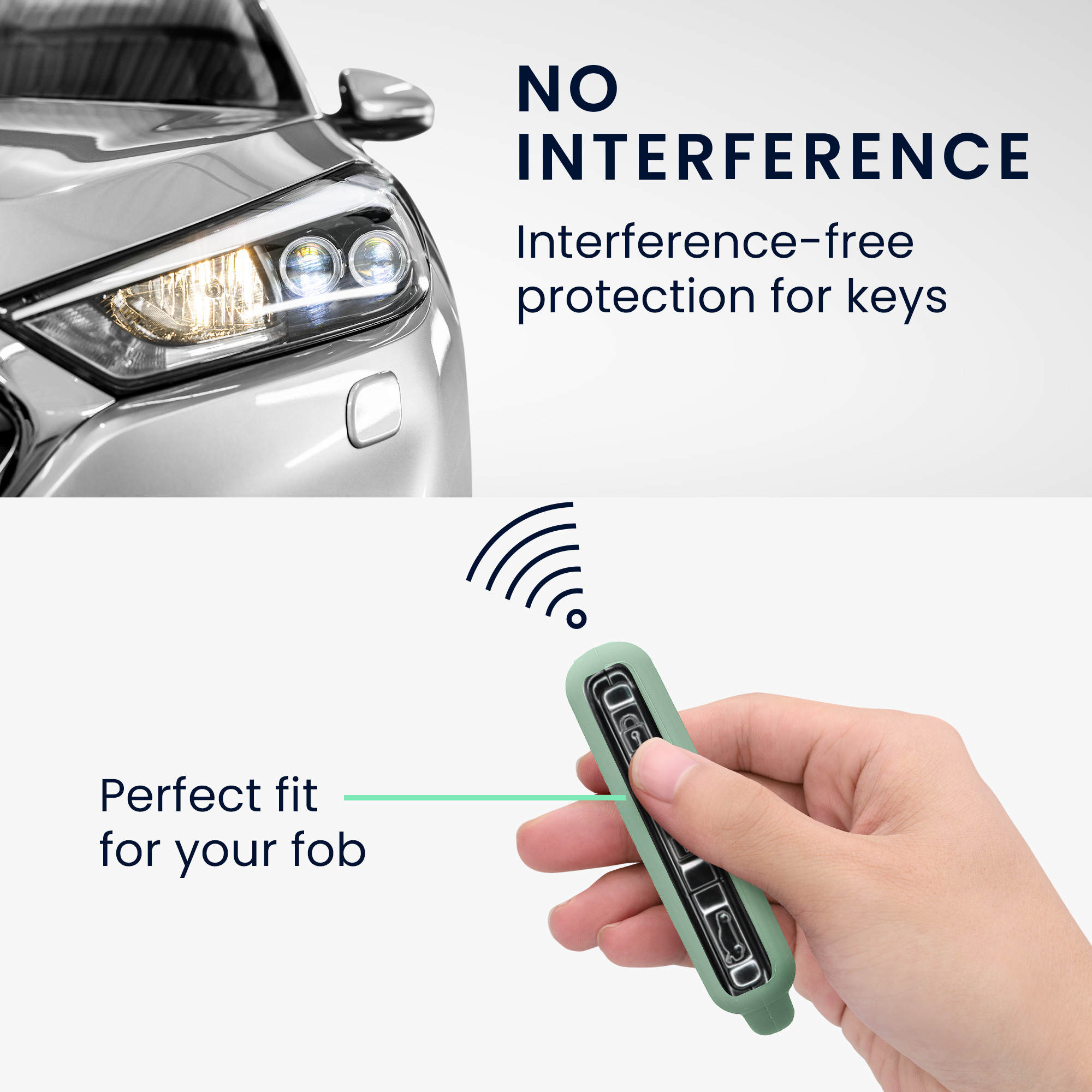 Obal na klíč od auta pro Volvo klíč se 4 tlačítky Keyless Go kwmobile - zemitě zelená