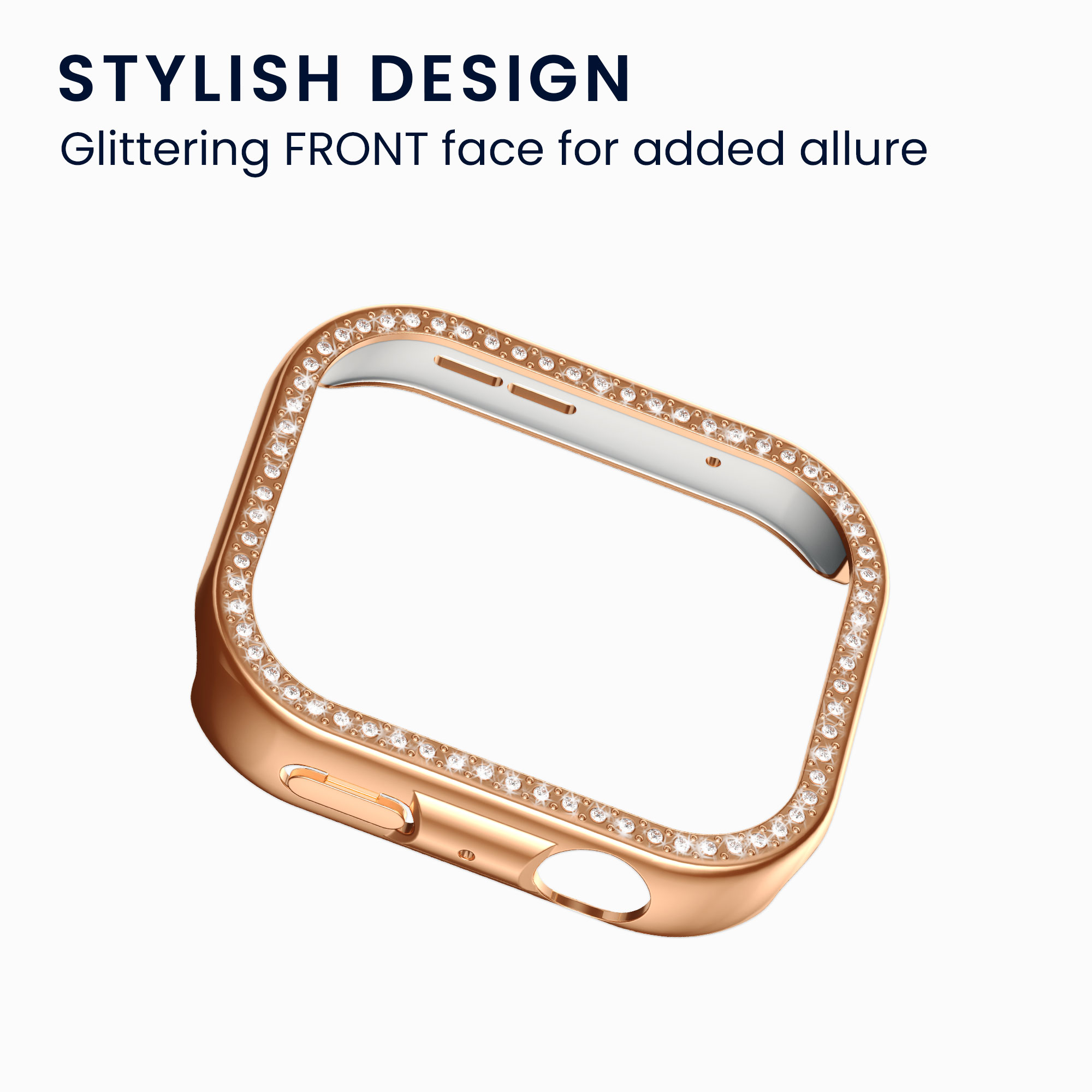 Glitter rámeček hodinky Huawei Watch Fit 4 třpytivý sada 2 ks stříbrná/růžovo-zlatá kwmobile
