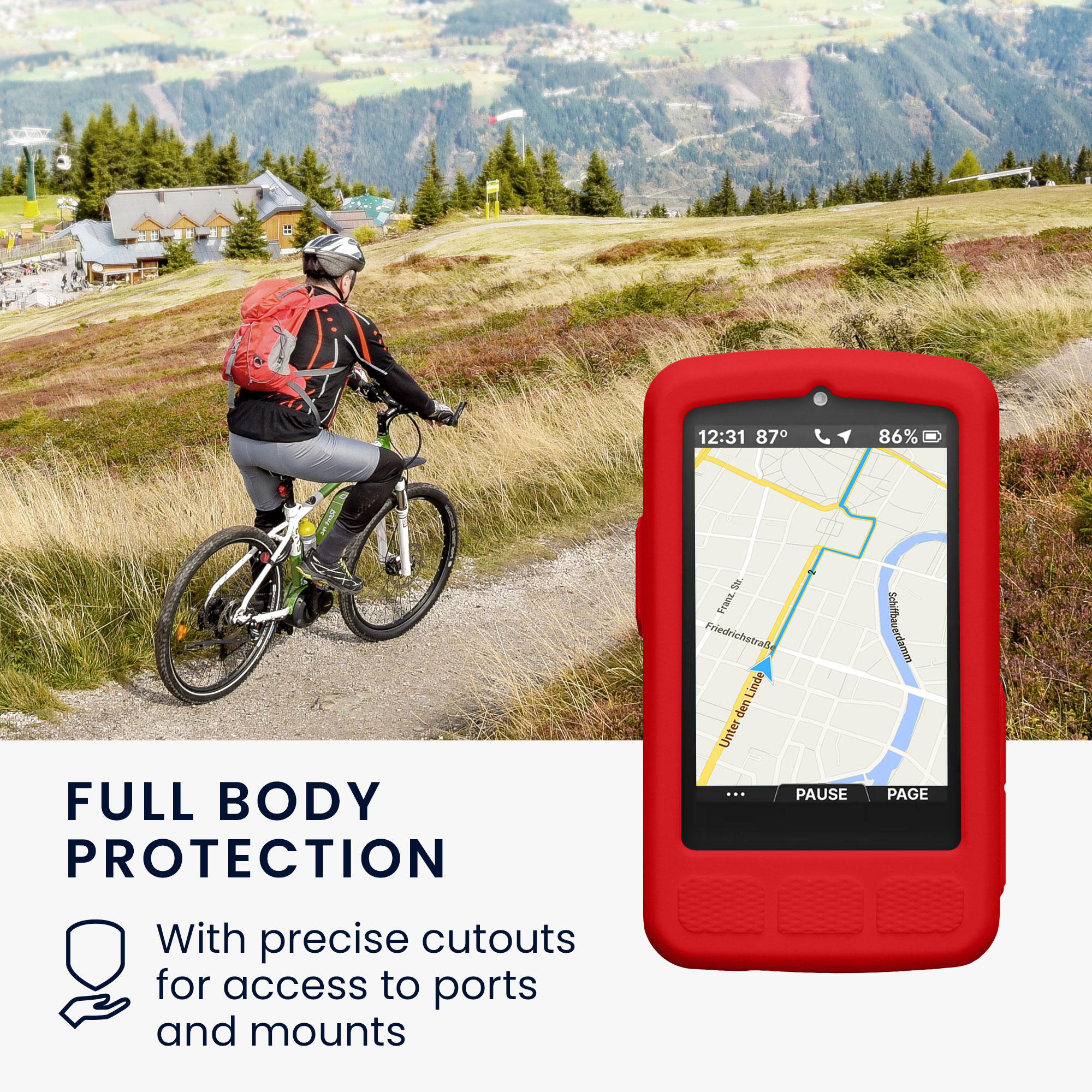 Silikonové pouzdro cyklocomputer Wahoo ELEMNT Roam V3 kwmobile průhledná