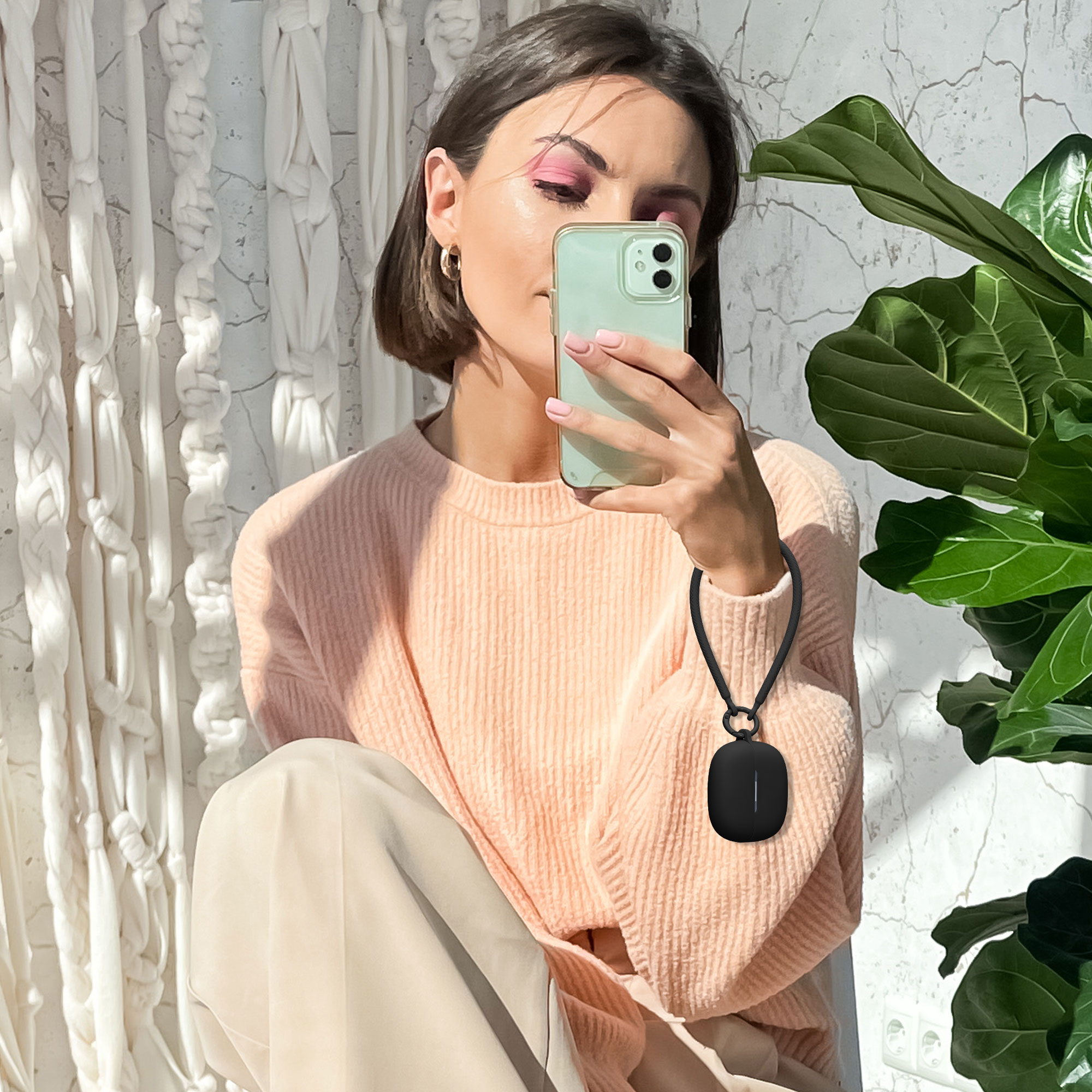 Silikonový řemínek hodinky Xiaomi Redmi Buds 6 Pro náhradní černá kwmobile