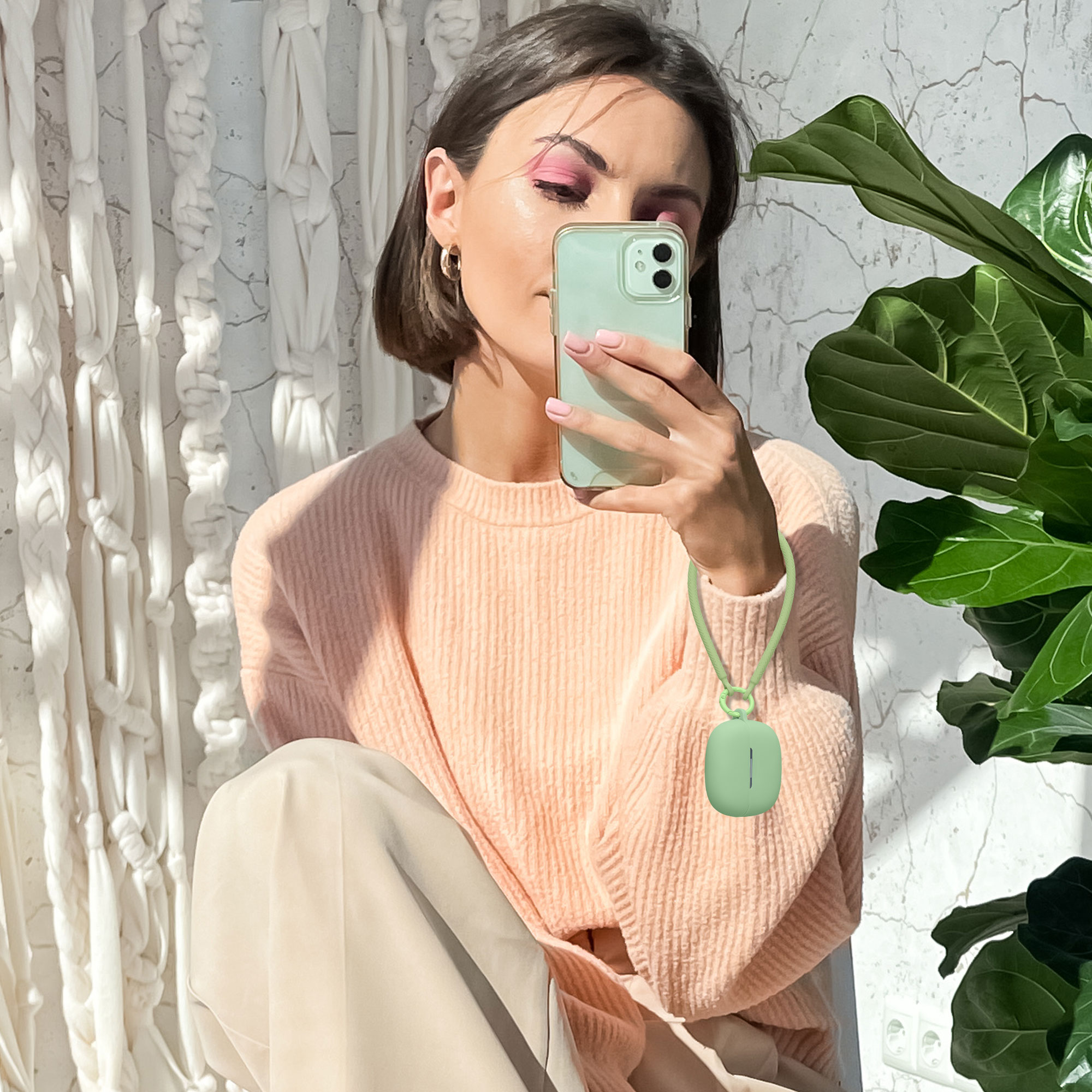 Silikonový řemínek hodinky Xiaomi Redmi Buds 6 Pro náhradní zelená kwmobile