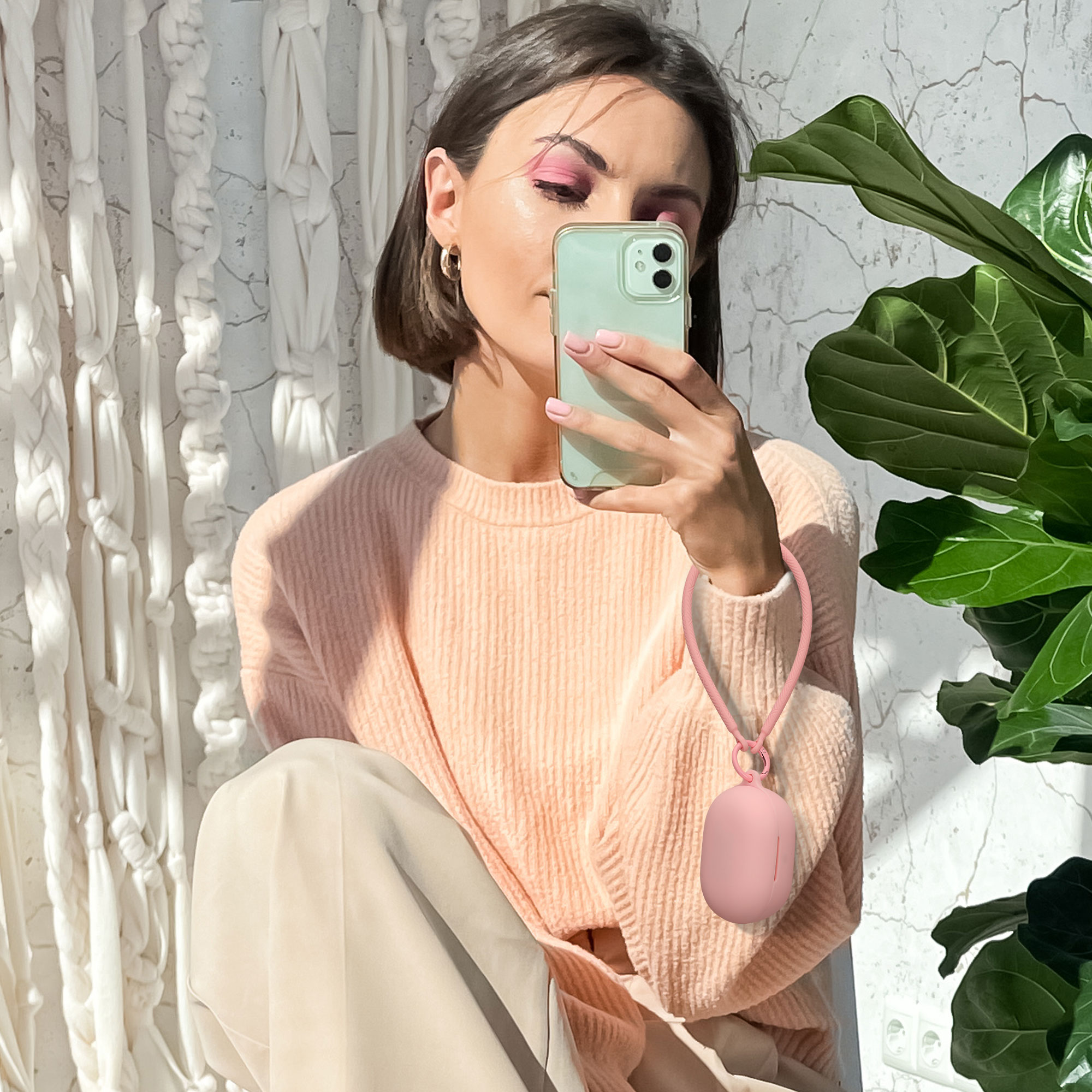 Silikonový obal nabíjecí pouzdro sluchátka Bose QuietComfort Earbuds růžová kwmobile