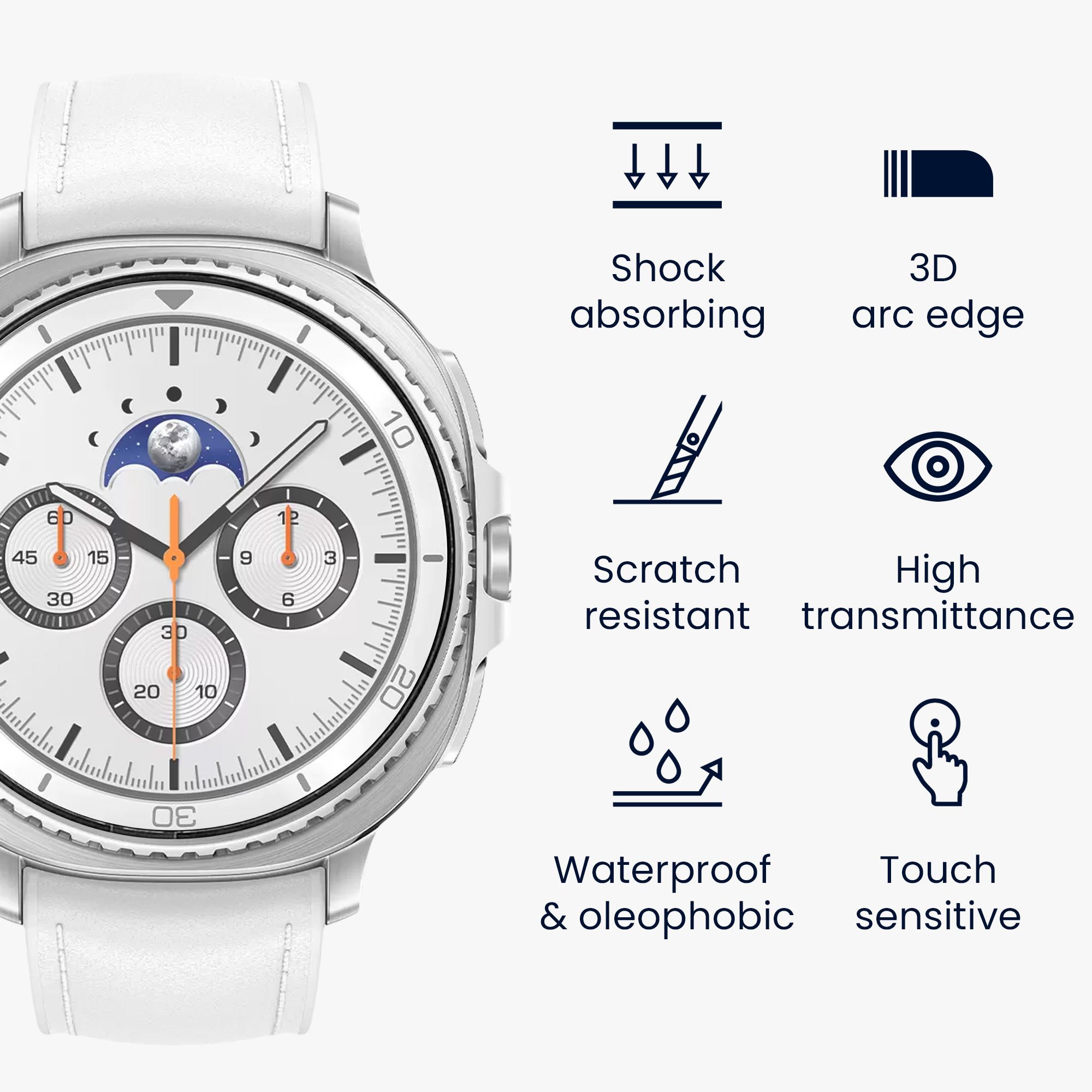 2x Ochranná fólie na hodinky Galaxy Watch 8 Classic (47mm) kwmobile anti-fingerprint