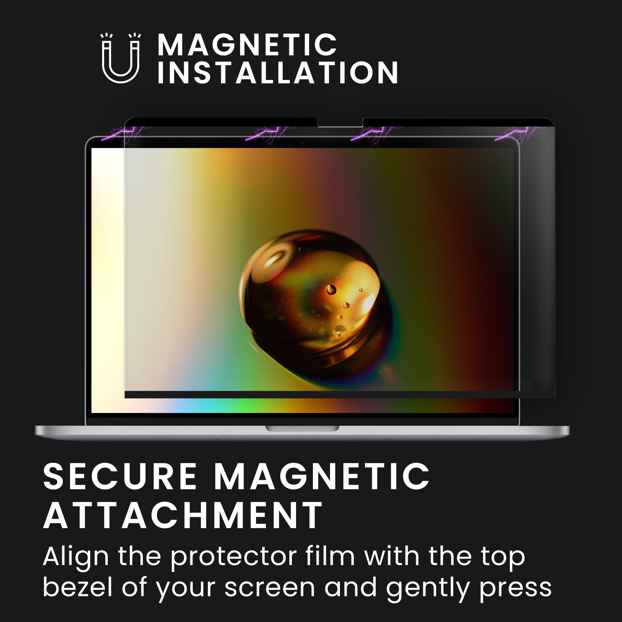 Privacy fólie na notebook kwmobile pro Apple MacBook Pro 16" (2019) A2141