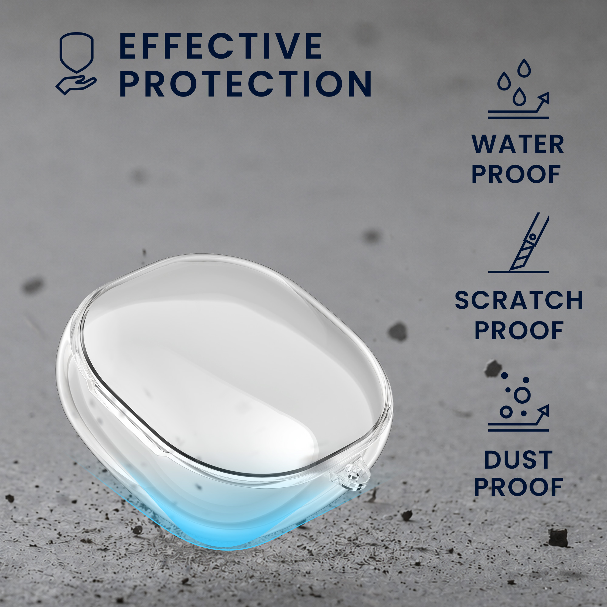 Pouzdro kwmobile pro Anker Soundcore Liberty 5 Case, transparentní
