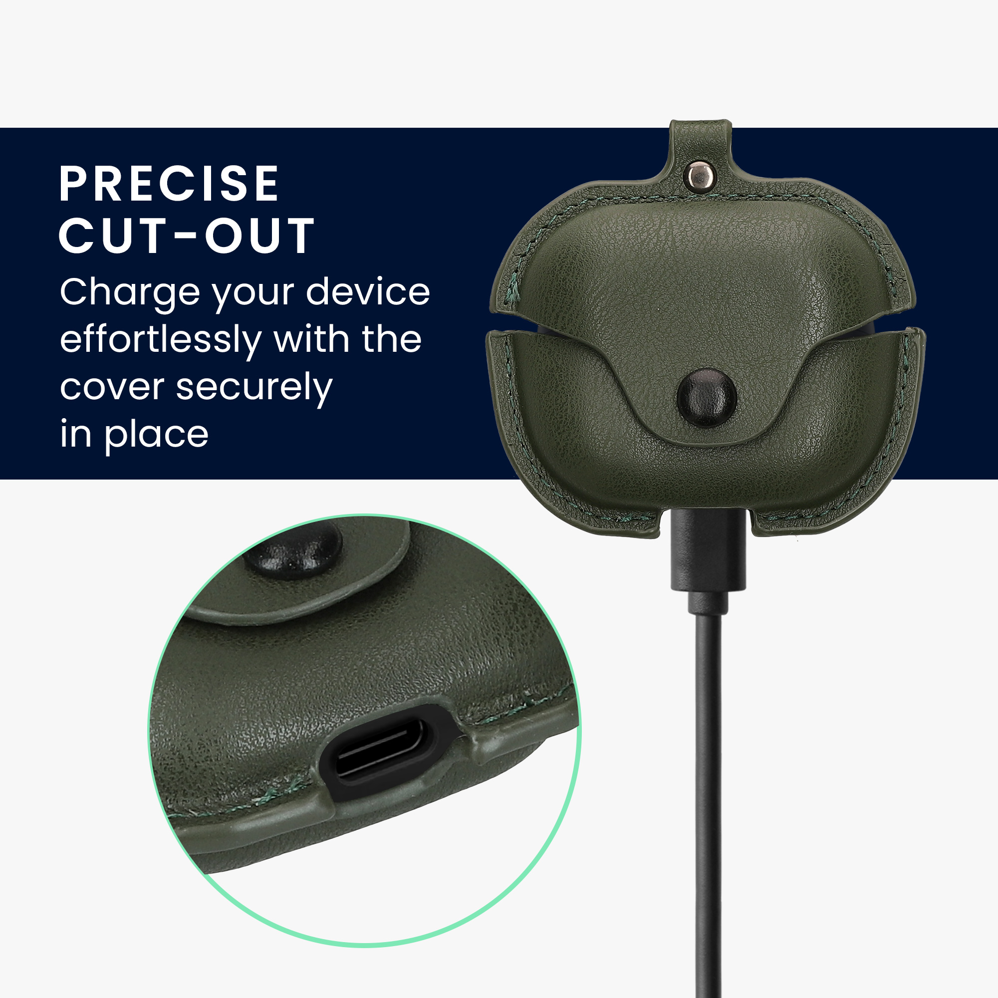 Silikonové pouzdro na sluchátka Samsung Galaxy Buds 3 kwmobile Dark Green