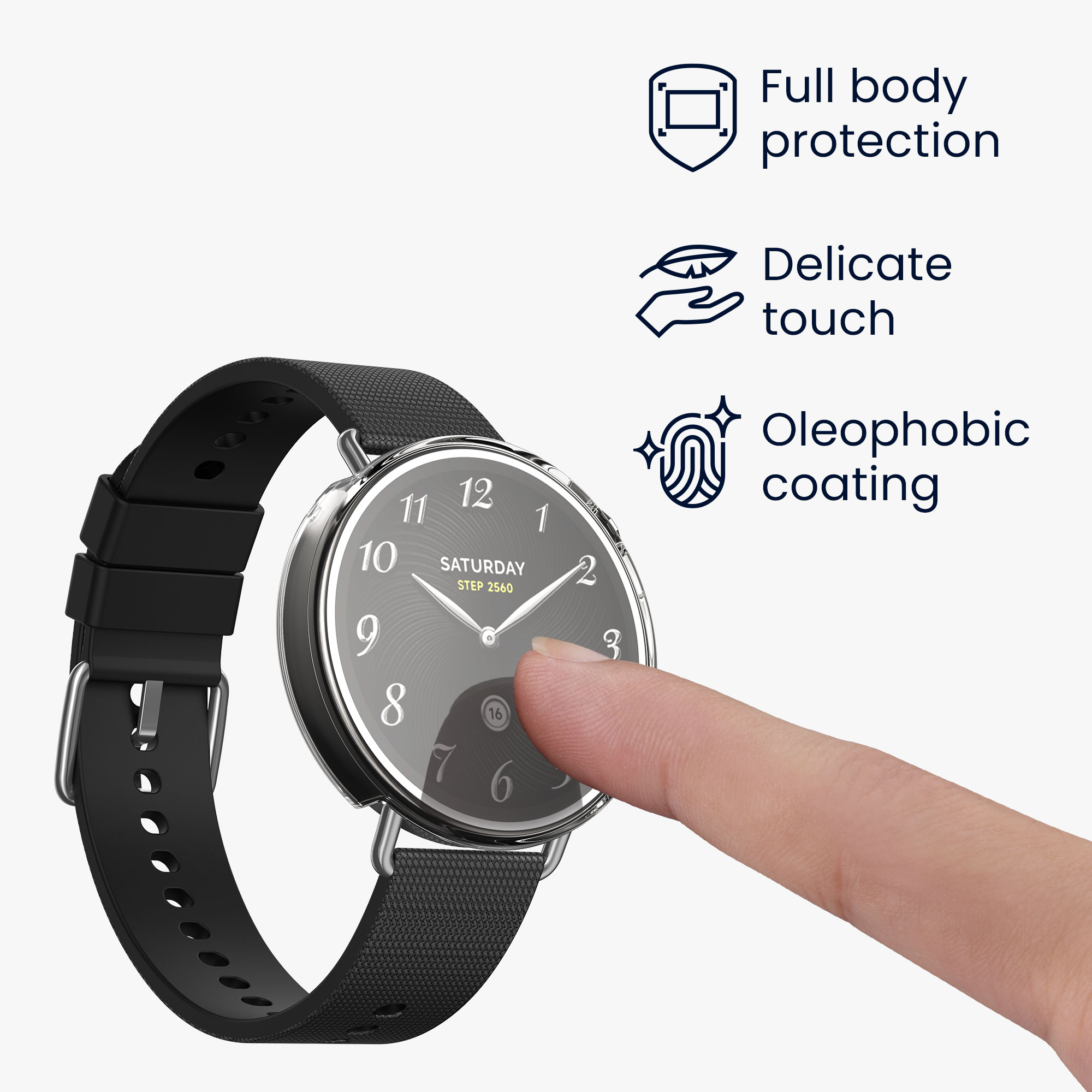 2x obal s ochranným sklem pro Xiaomi Watch S4 41mm kwmobile silikonové - růžové zlato / transparentní
