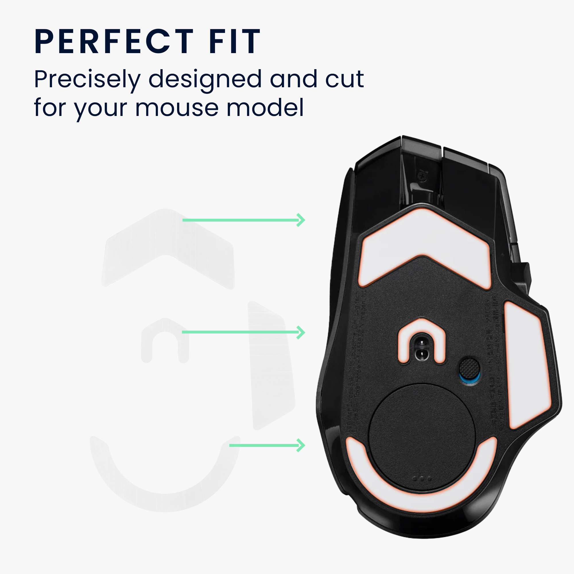 Náhradní nožičky na myš pro Logitech G502 X Plus Computer Mouse Skates Sticker kwmobile - bílá