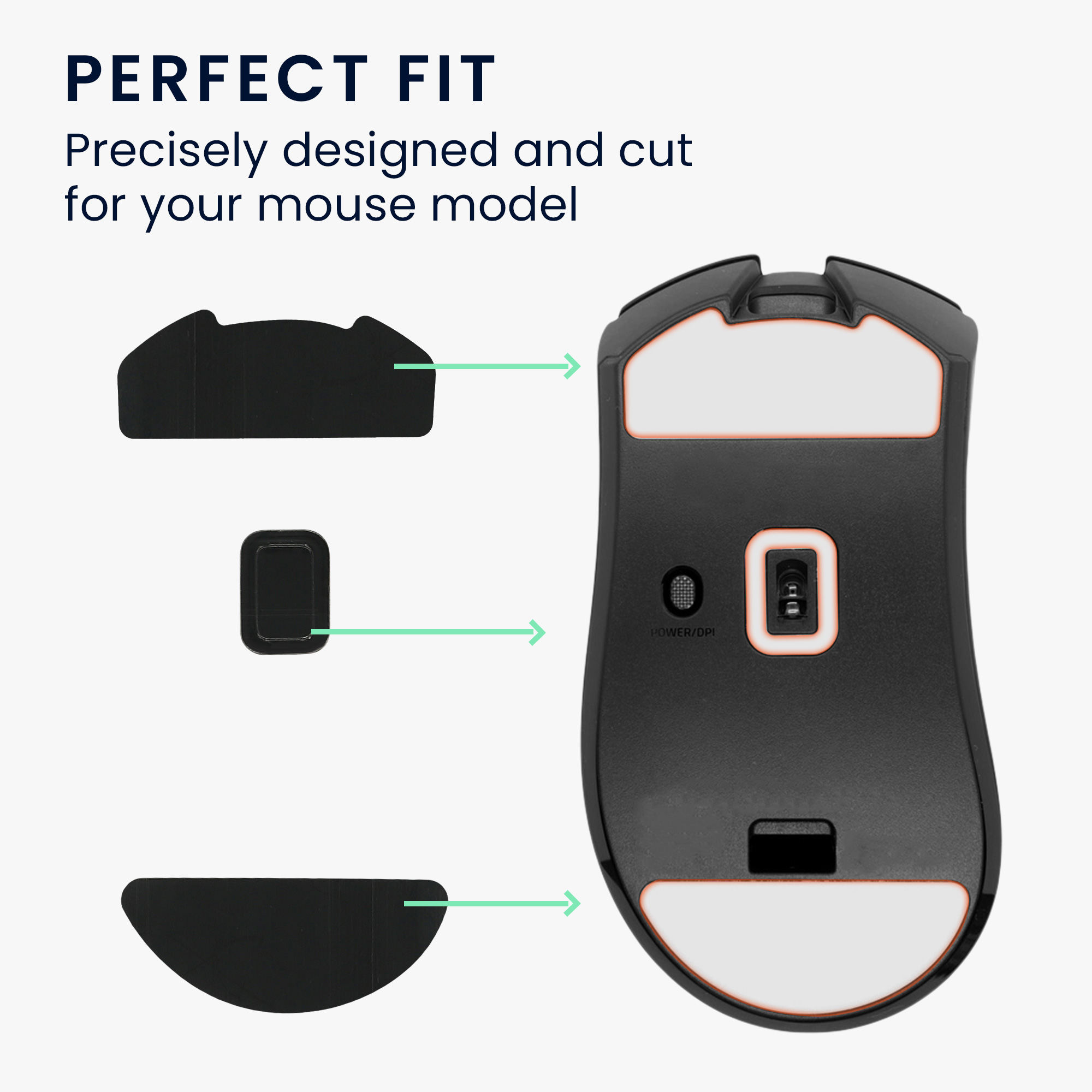 Náhradní kluzáky pro myš Razer DeathAdder V3 HyperSpeed černé