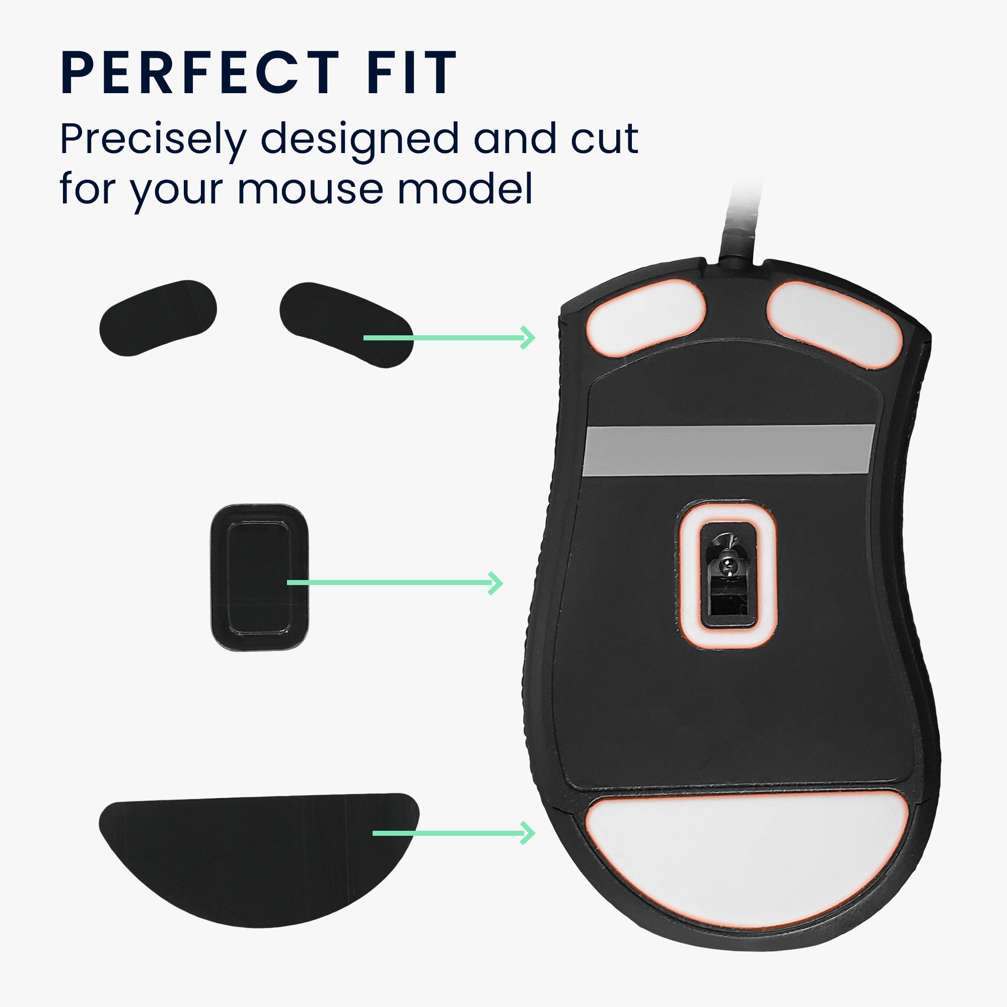 Náhradní kluzáky pro myš Razer DeathAdder V2 Mini černé