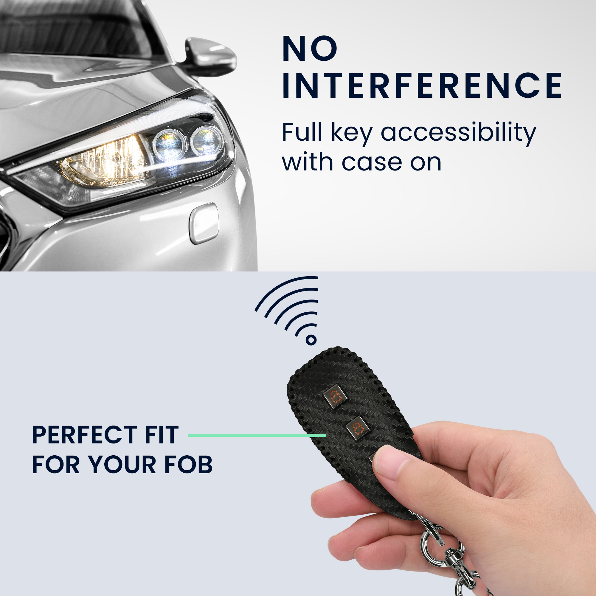 Kryt klíče Ford 3 tlačítka Keyless Go kwmobile pu kůže - různé ba