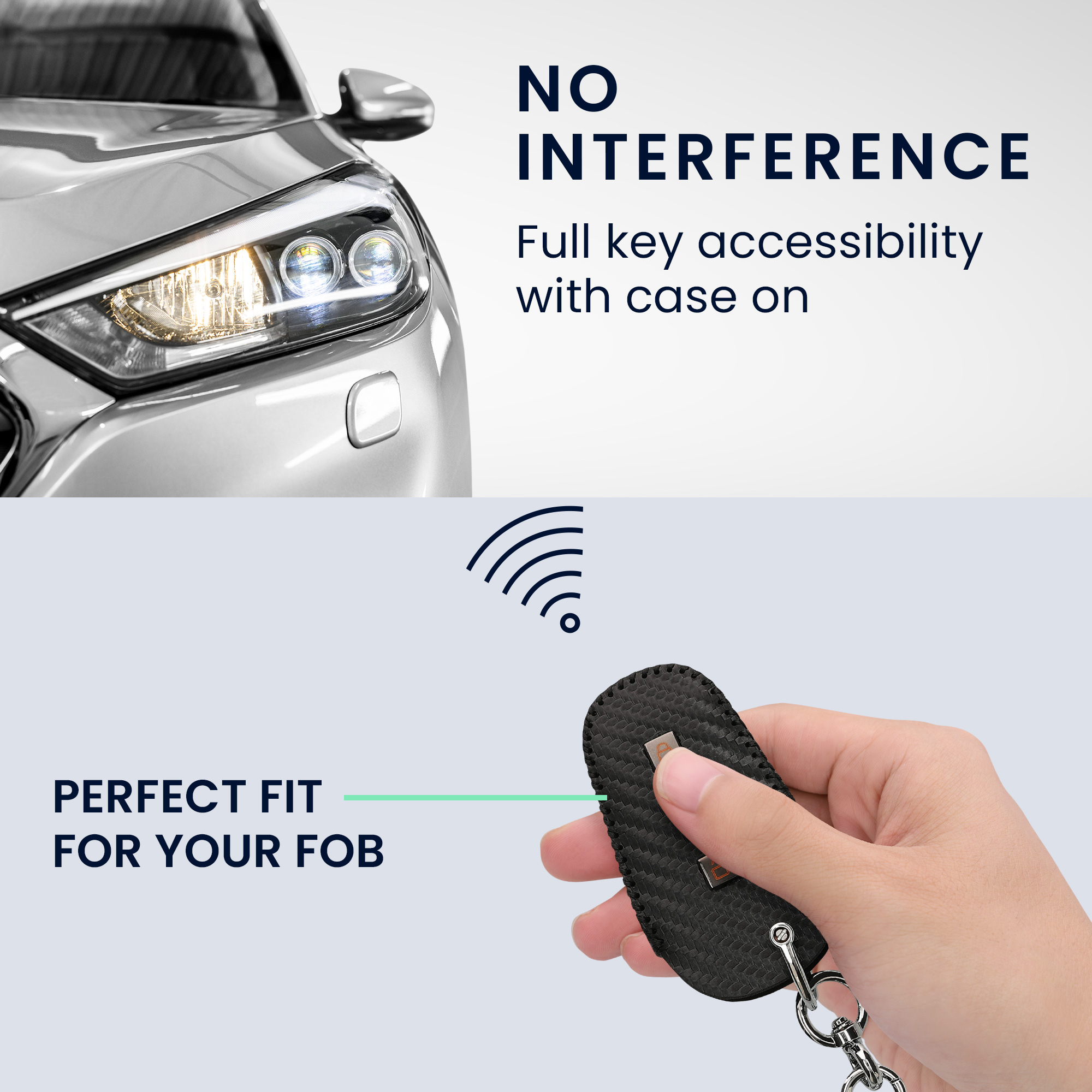 Pouzdro na klíč od auta Peugeot Citroen 3 Button Car Key Smart Key (only Keyless Go) kwmobile
