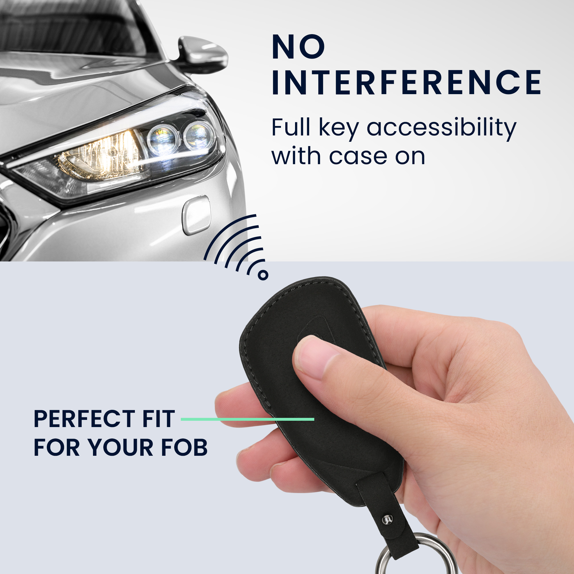 Pouzdro na klíč od auta kwmobile pro VW Golf 8, ID.3/ID.4/ID.5/ID.7, Seat/Škoda/Cupra - matně černá