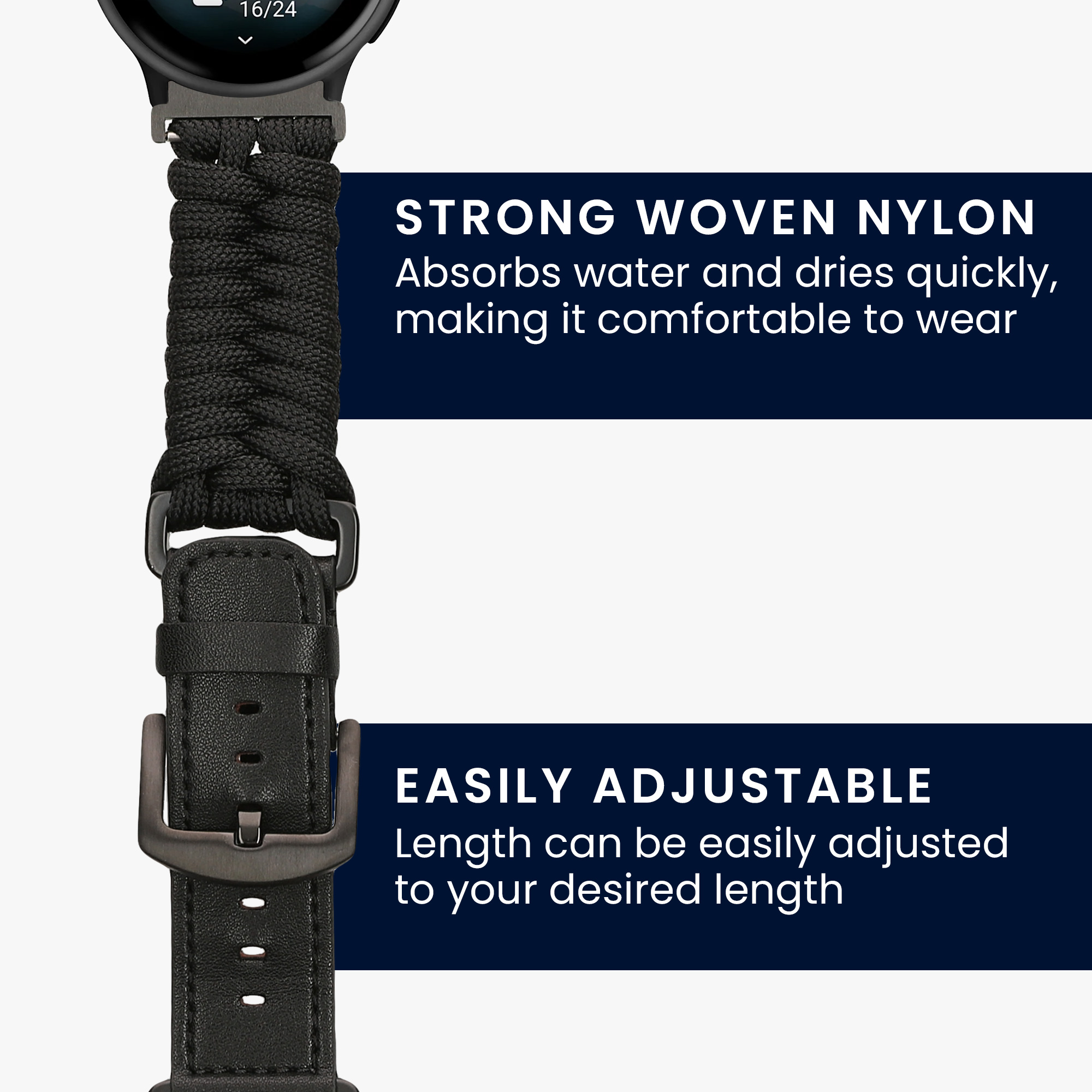 Řemínek kwmobile pro Garmin Vivoactive 6 / Vivoactive 5 / Venu Sq / Amazfit GTS / Bip 3 - černá