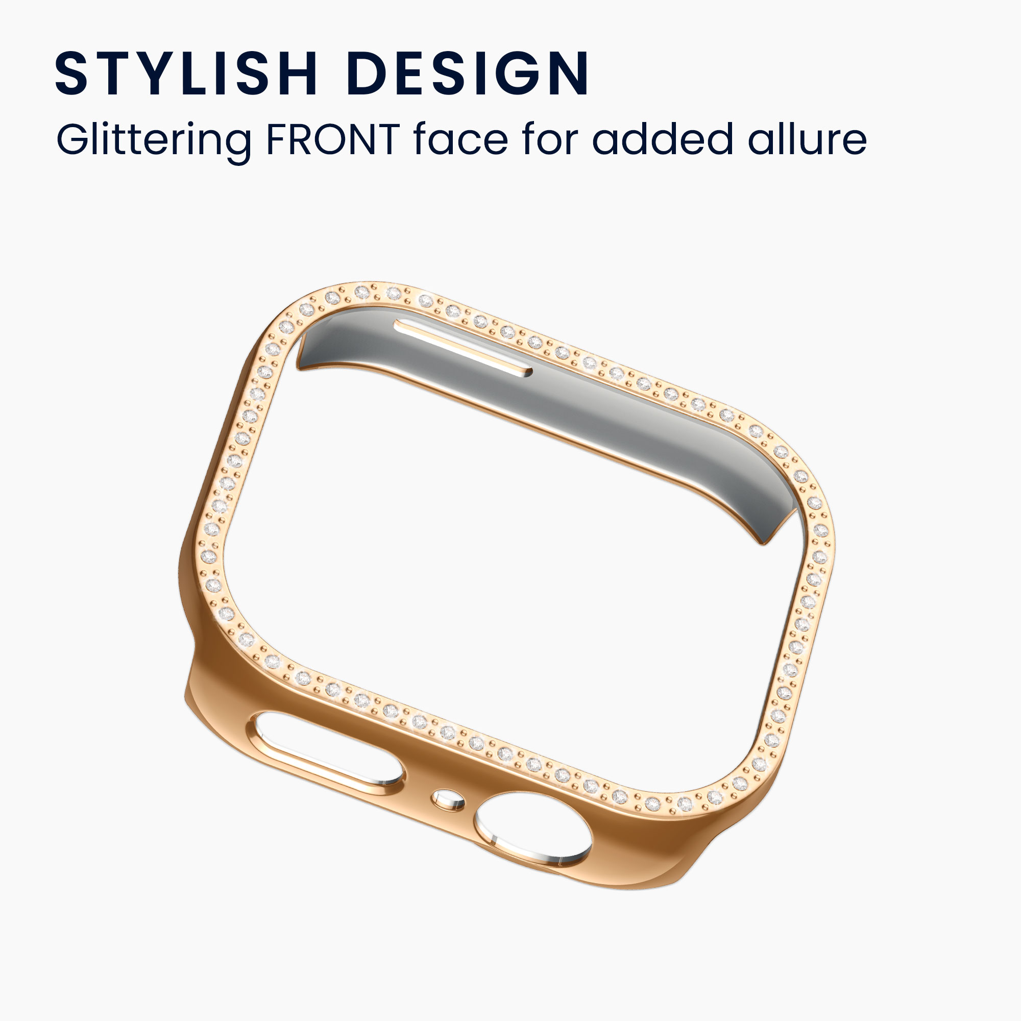 Glitter rámeček hodinky Huawei Watch Fit 3 třpytivý sada 2 ks stříbrná/růžovo-zlatá kwmobile