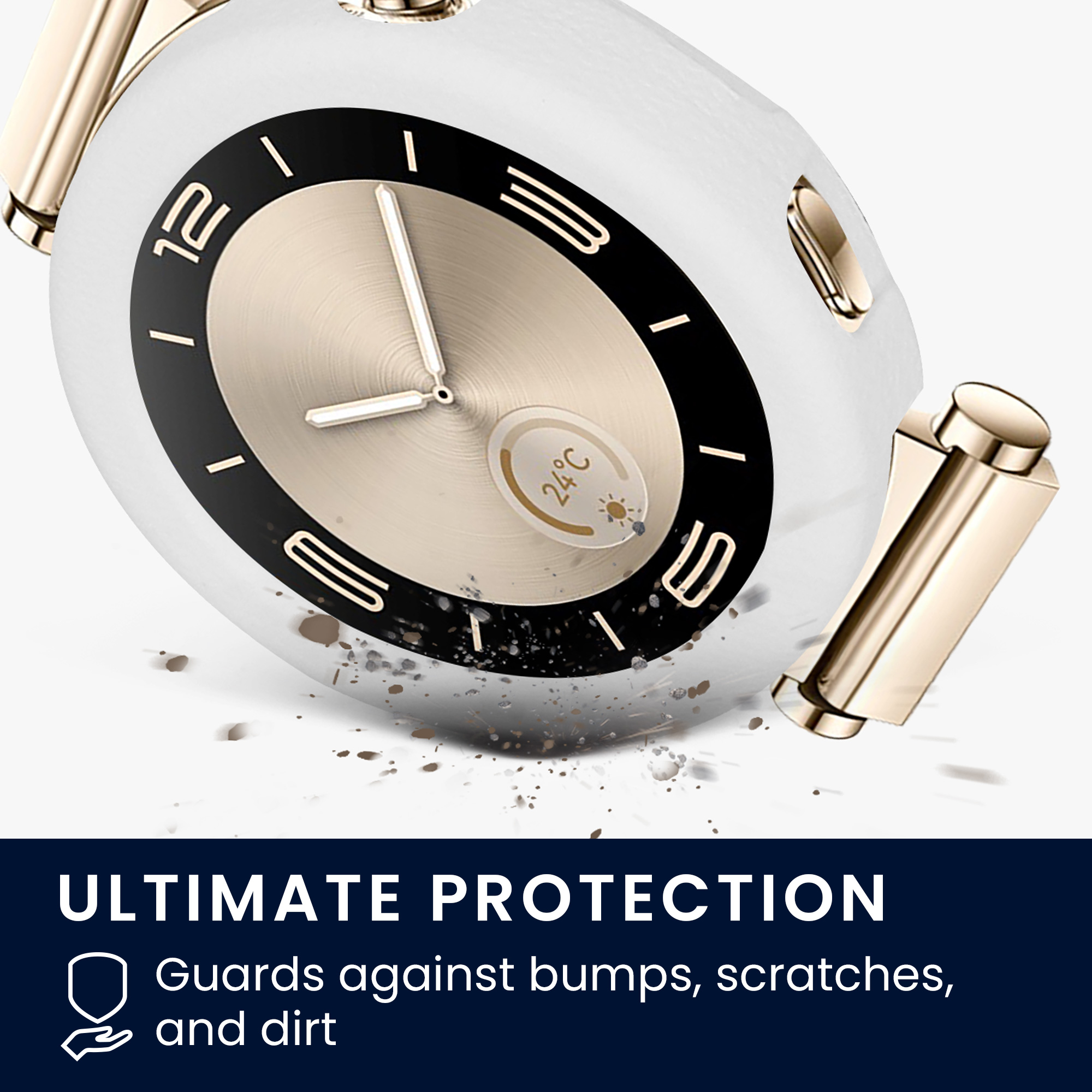 Ochrana hran hodinky Huawei Watch GT4 41mm bumper silikonový bílá kwmobile