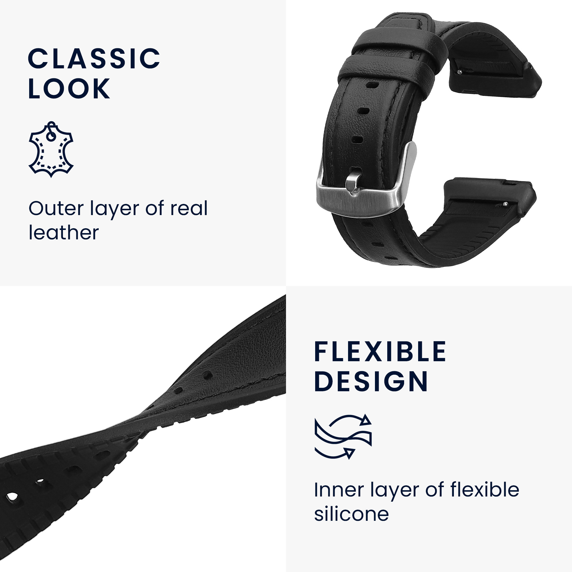 Řemínek pro Xiaomi Redmi Watch 3 Active / Redmi Watch 3 Lite kwmobile silikonové - černá