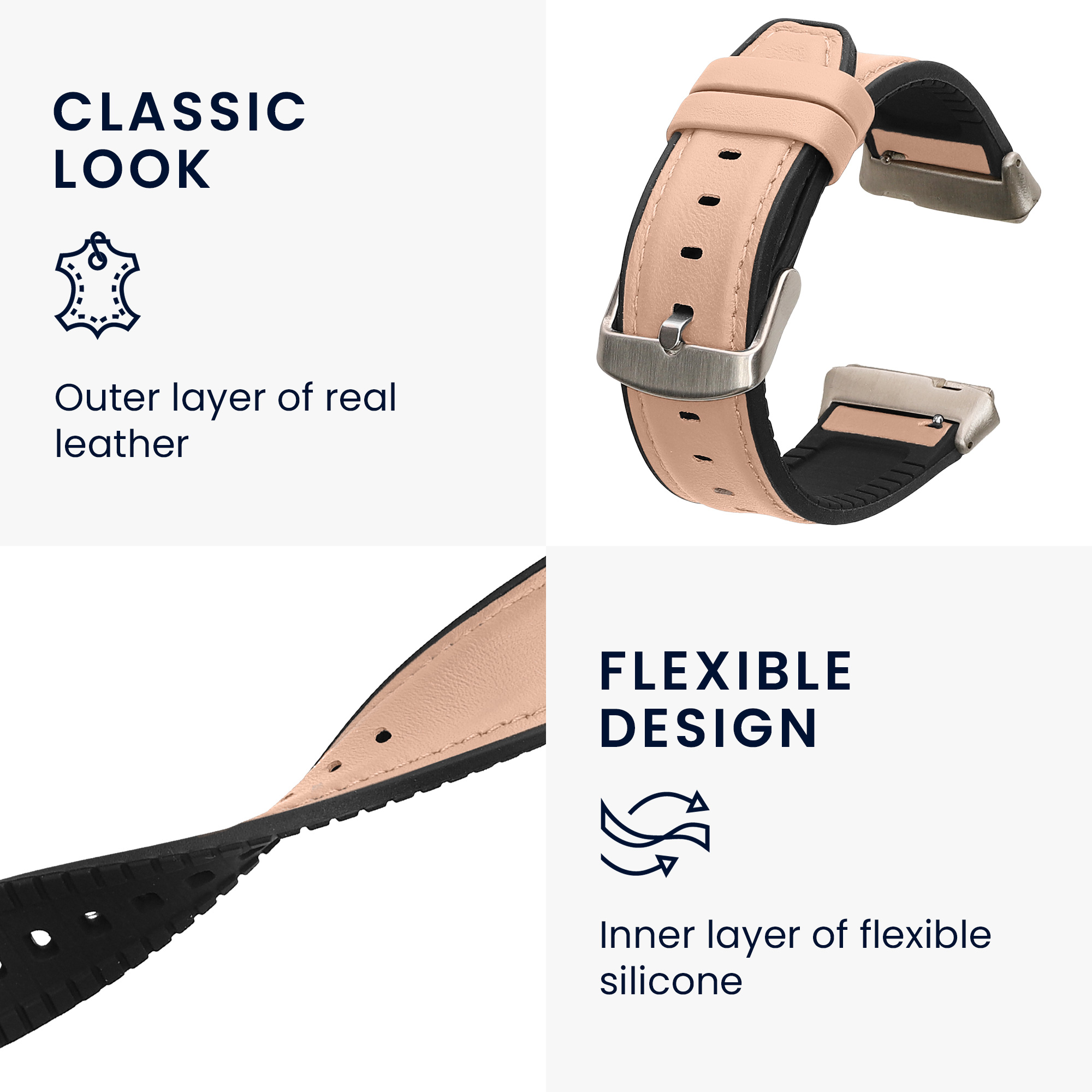 Řemínek pro Xiaomi Redmi Watch 3 Active / Redmi Watch 3 Lite kwmobile silikonové - starorůžová
