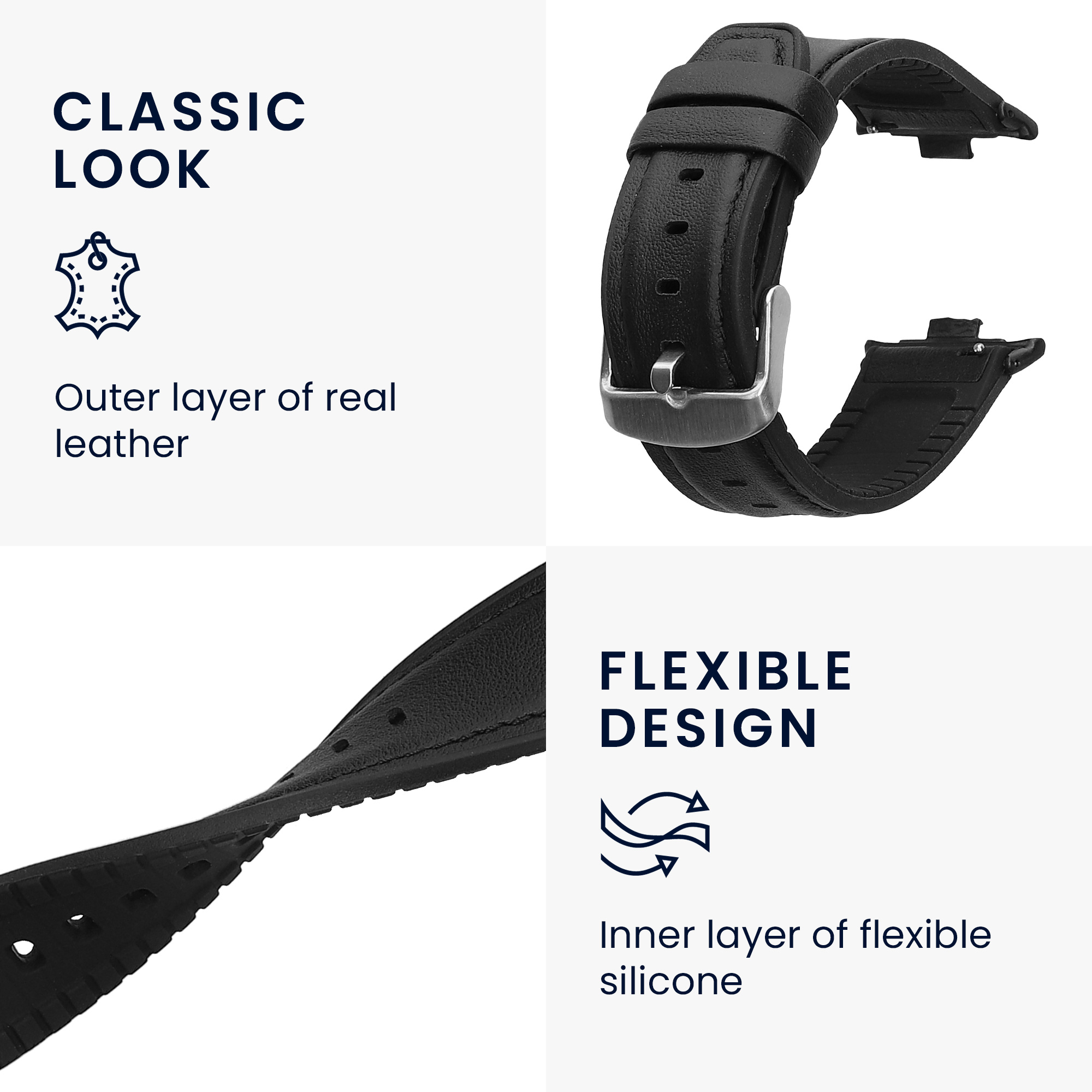 Řemínek pro Xiaomi Redmi Watch 5 & 4 / Smart Band 8 Pro / Smart Band 9 Pro kwmobile silikonové - černá