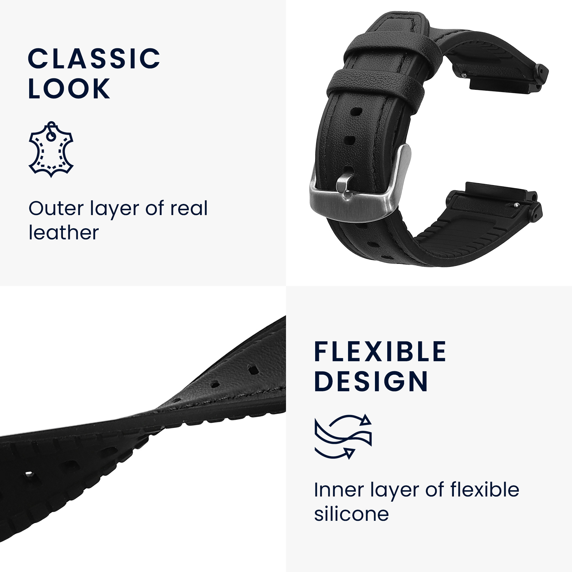 Řemínek pro Amazfit Active Edge (A2212) / Active Edge (A2213) kwmobile - černá