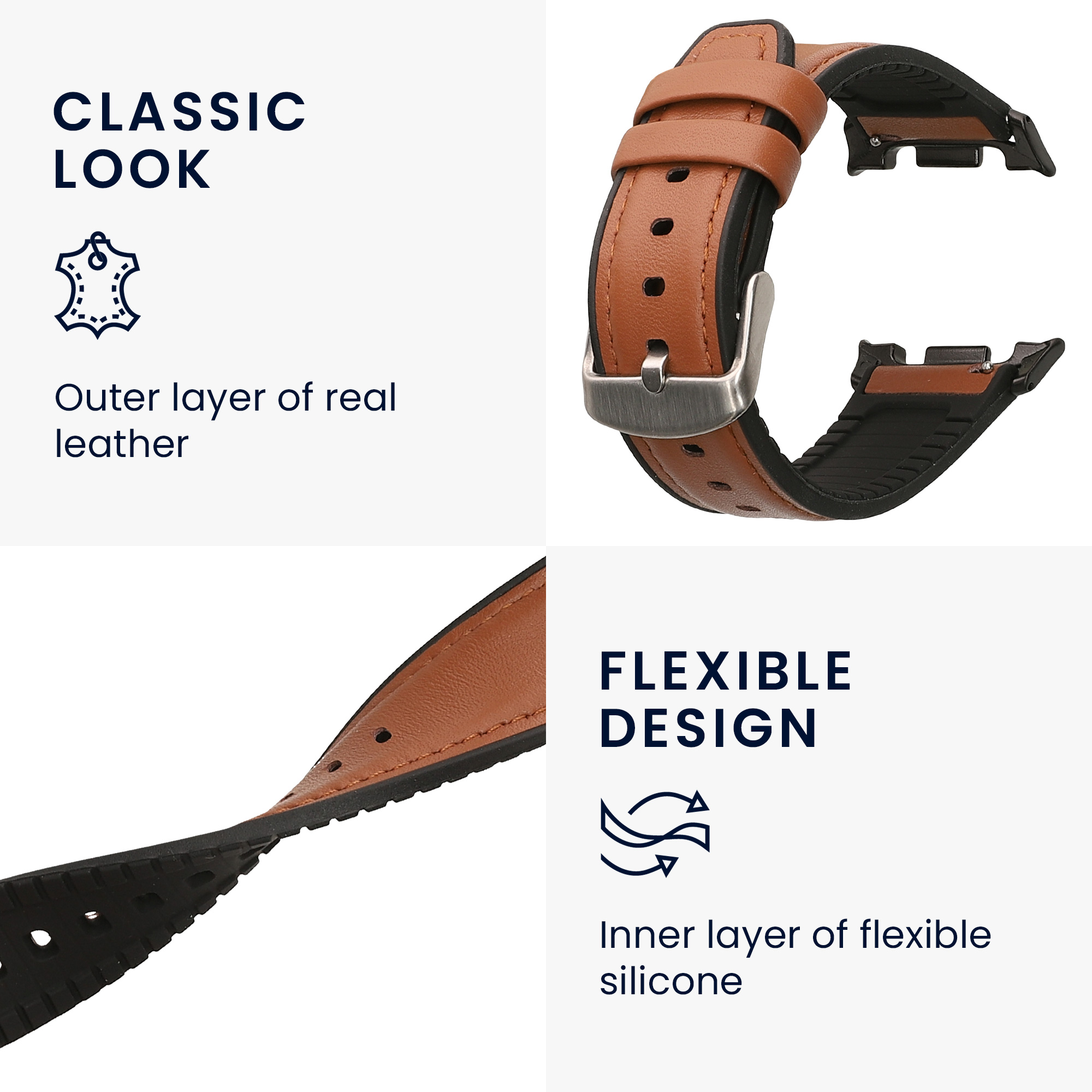 Řemínek na hodinky Galaxy Watch 8 Galaxy / Galaxy Watch 8 Classic 46mm Watch Strap kwmobile hně