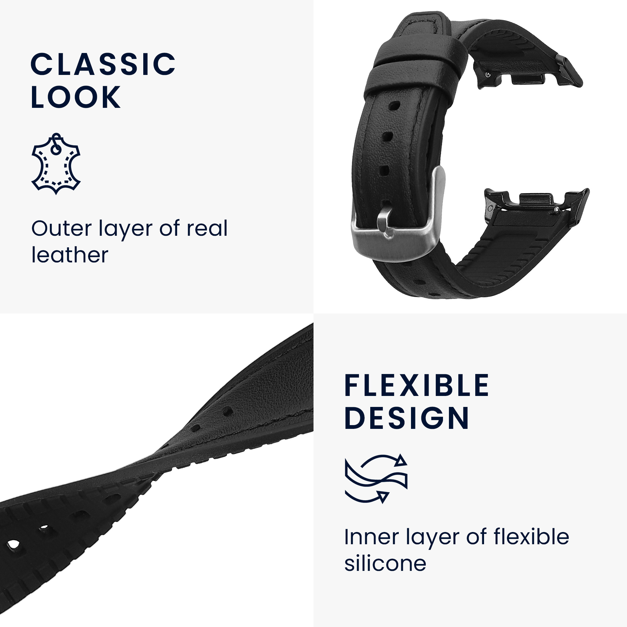 Řemínek na hodinky Galaxy Watch 8 Galaxy / Galaxy Watch 8 Classic 46mm Watch Strap kwmobile čer