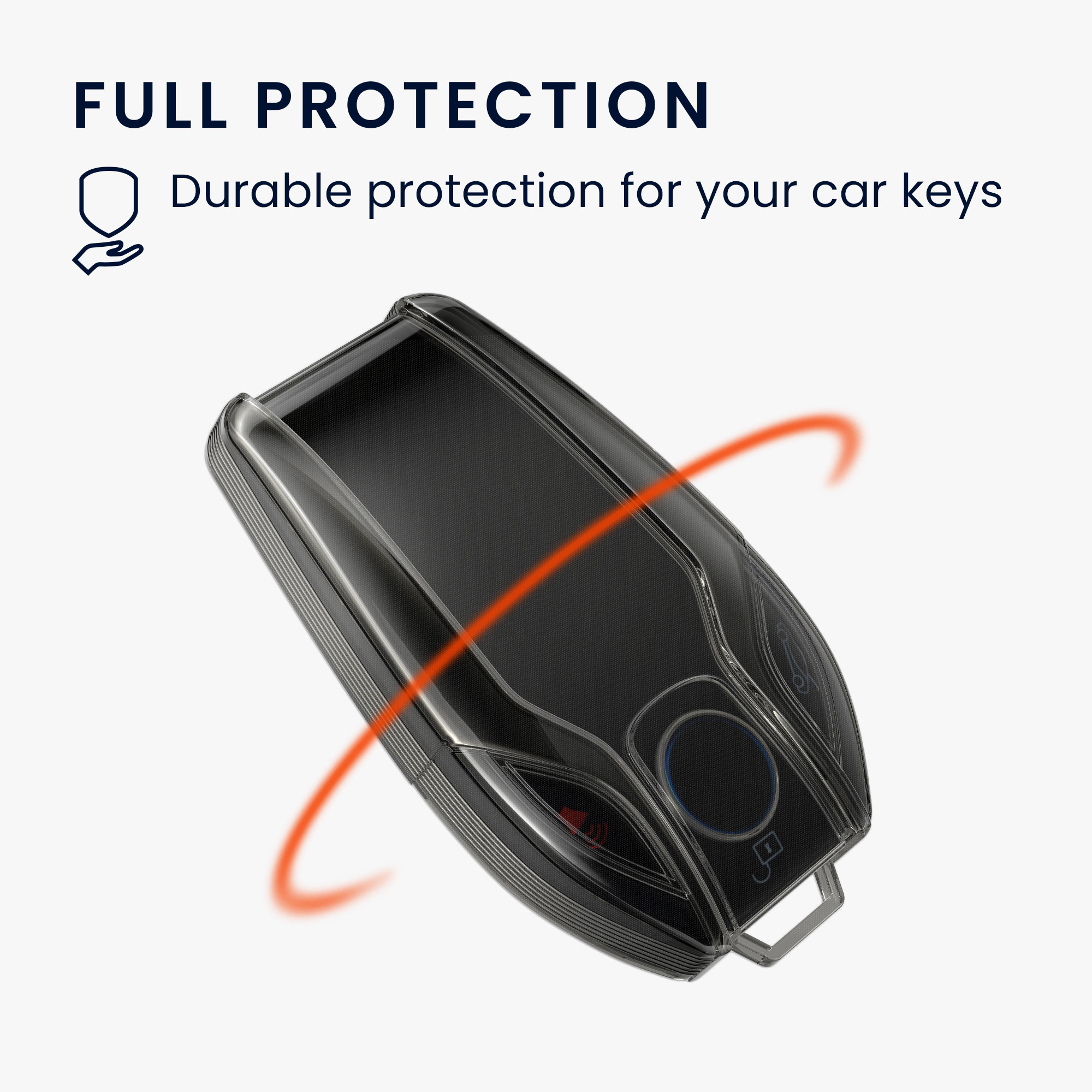 Obal na klíč pro BMW Display Key, měkké protiskluzové TPU odolné proti poškrábání kwmobile ‑ černá / čirá