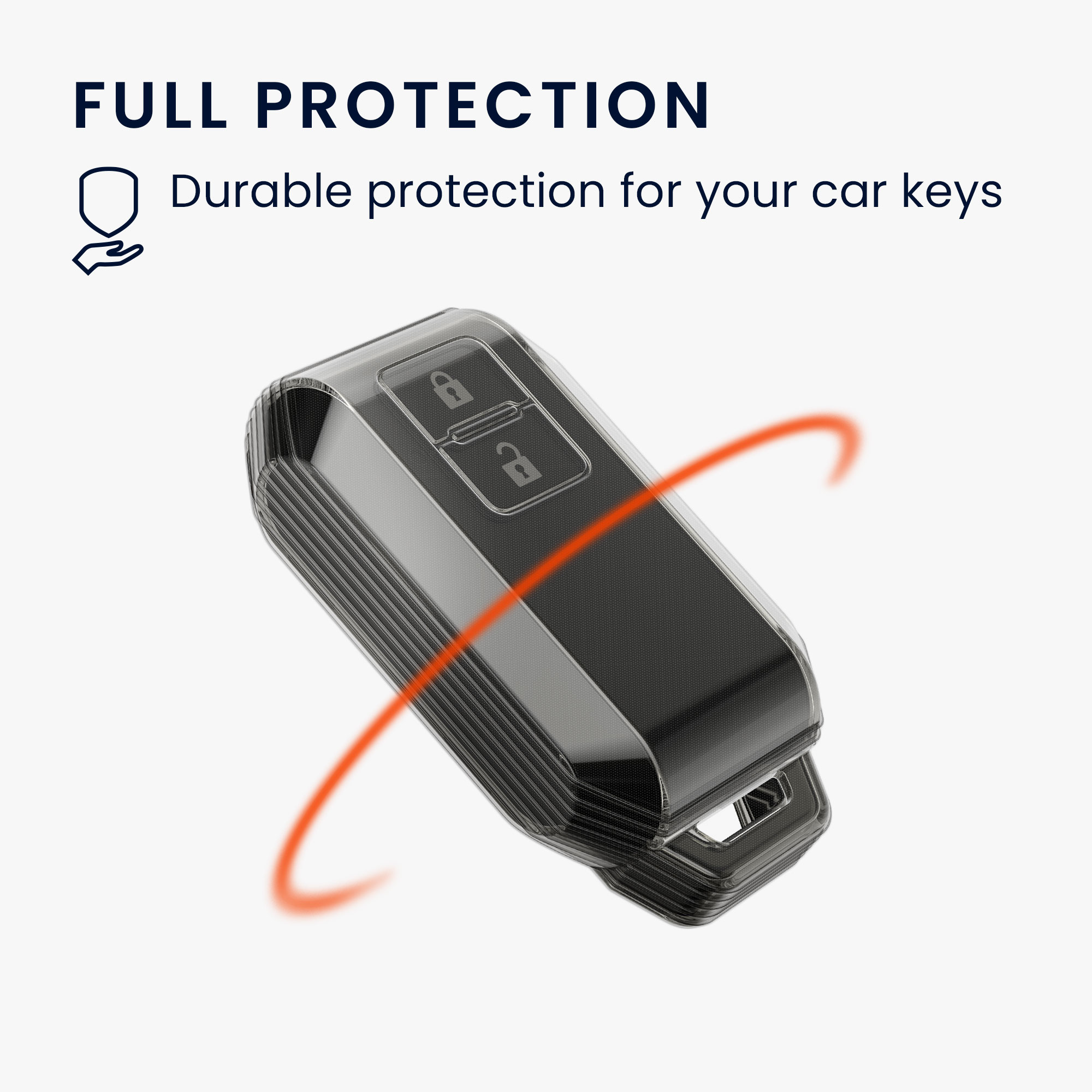 Pouzdro na klíč od auta Suzuki 2 Button Car Key kwmobile - černá / transparentní