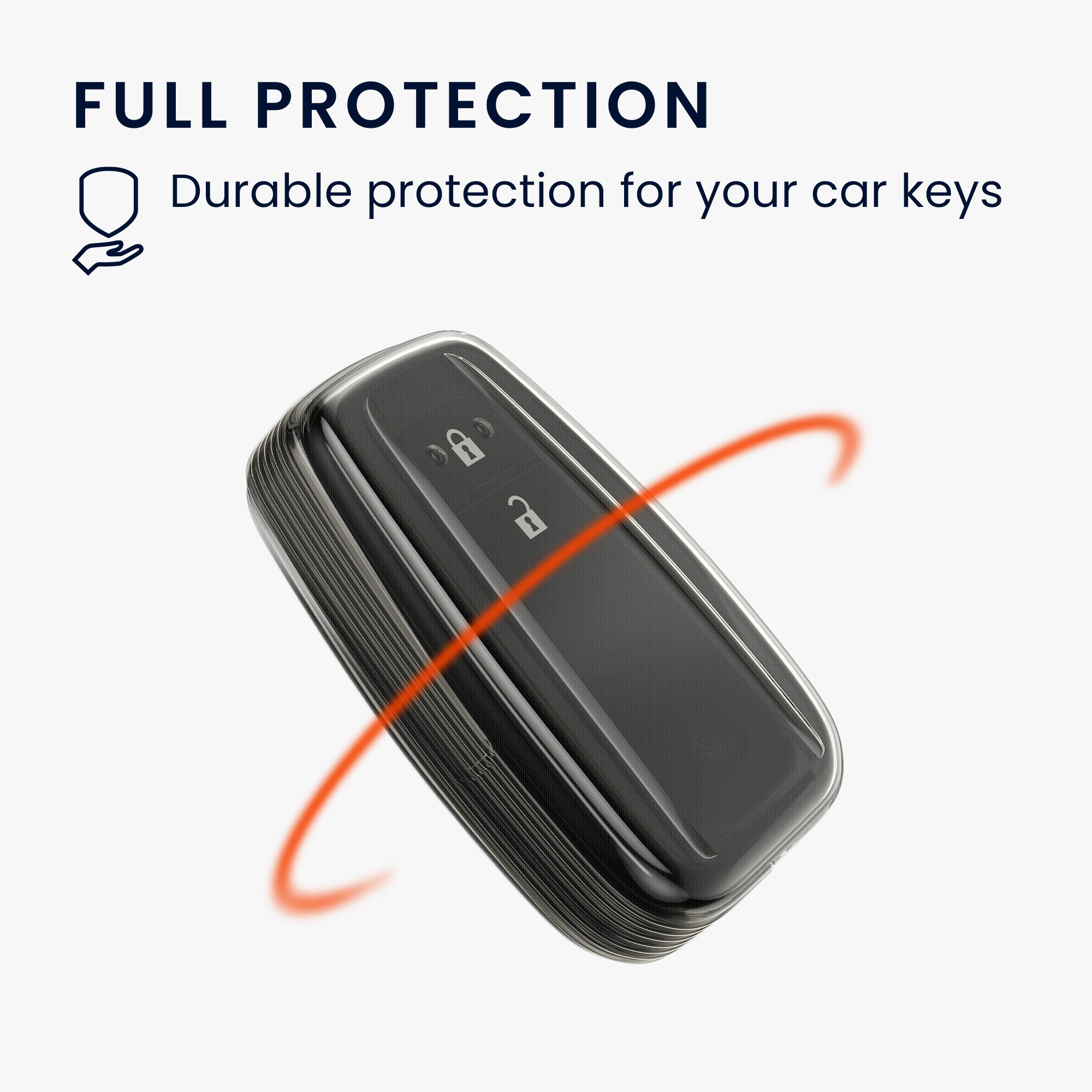 Pouzdro na klíč od auta Toyota 2 Button Car Key Smart Key kwmobile - černá/transparentní