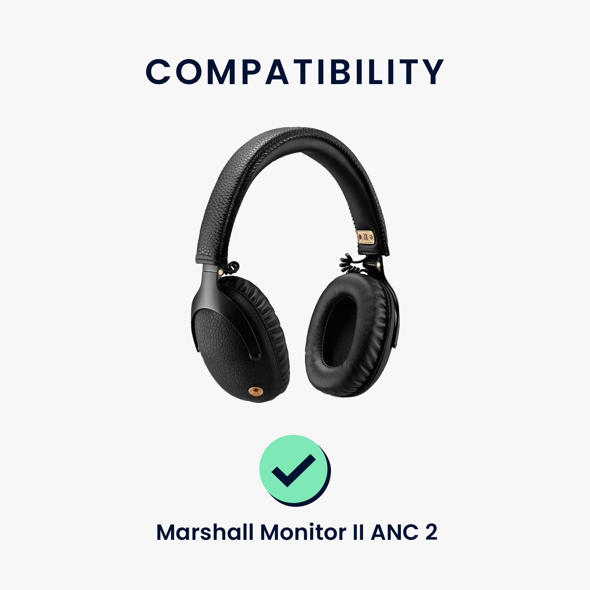 Náušníky kwmobile pro Marshall Monitor II ANC 2 - Černá
