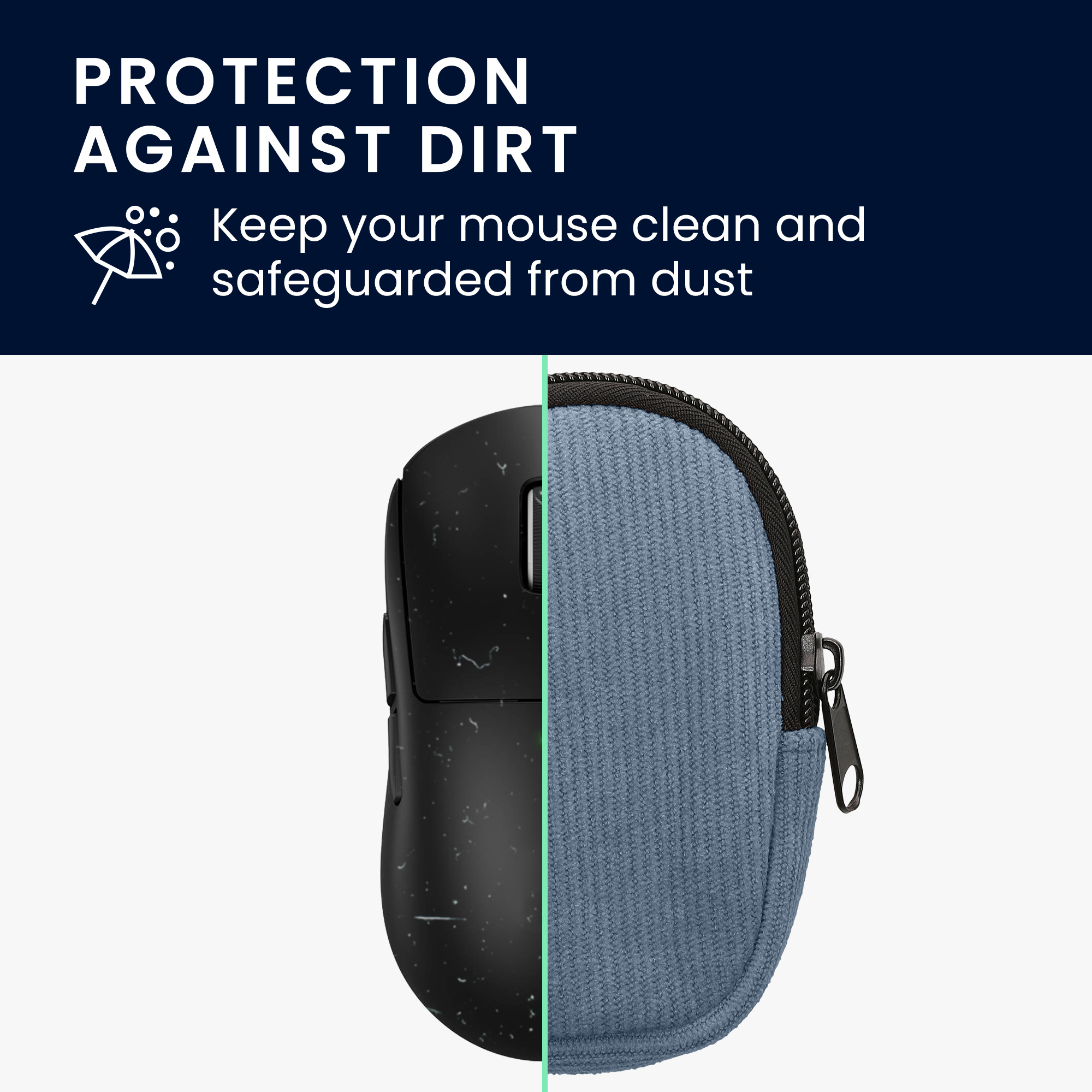 Pouzdro na myš pro Logitech G PRO X Superlight 2 kwmobile neoprenové - vintage modrá