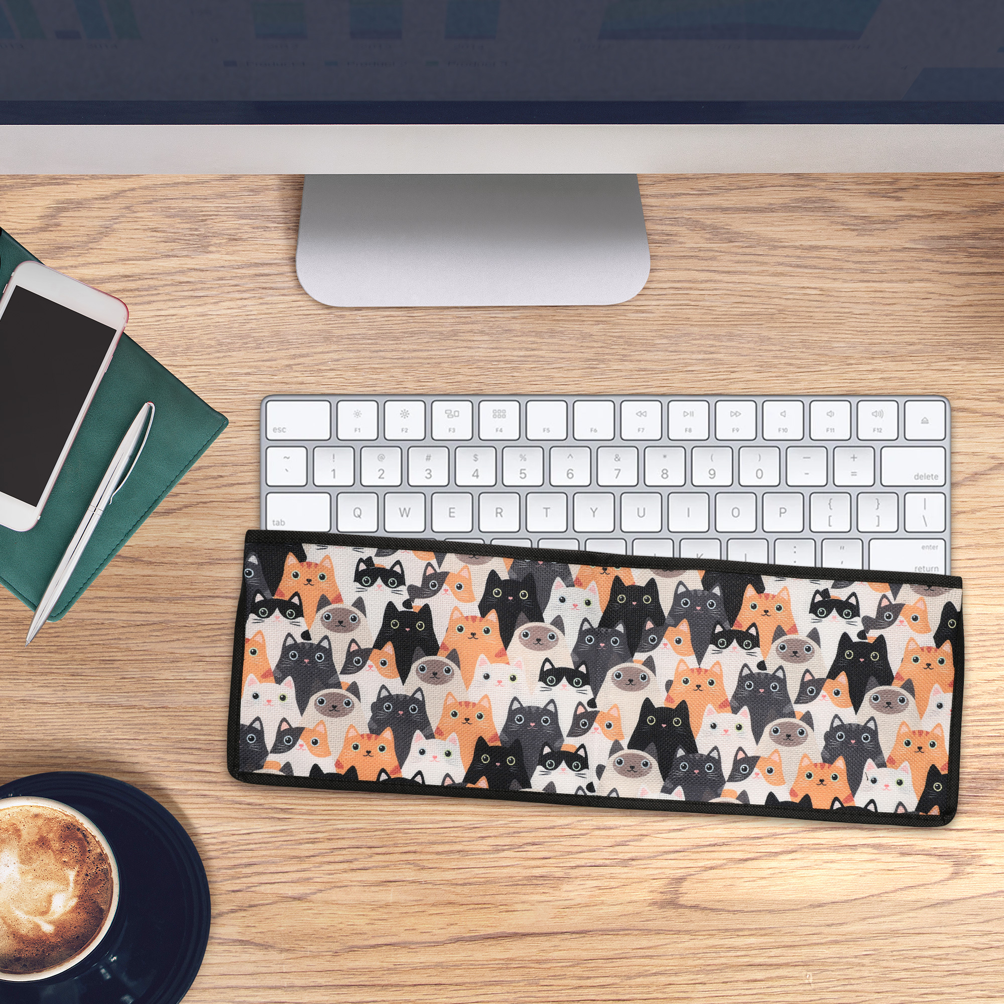 Kryt klávesnice proti prachu pro Apple Magic Keyboard kwmobile - kočky