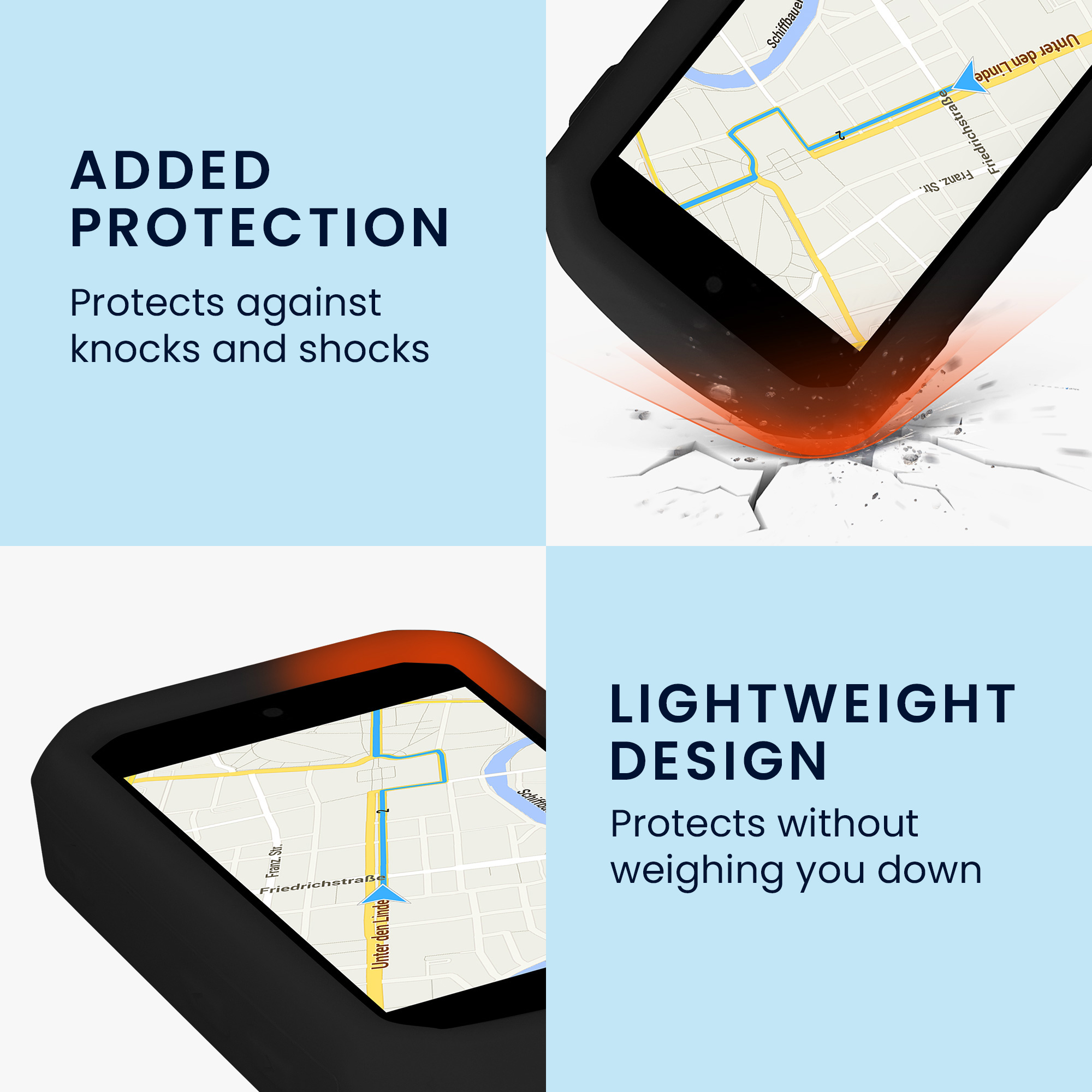 Silikonové pouzdro cyklo GPS Garmin Edge 850 / 550 kwmobile průhledná