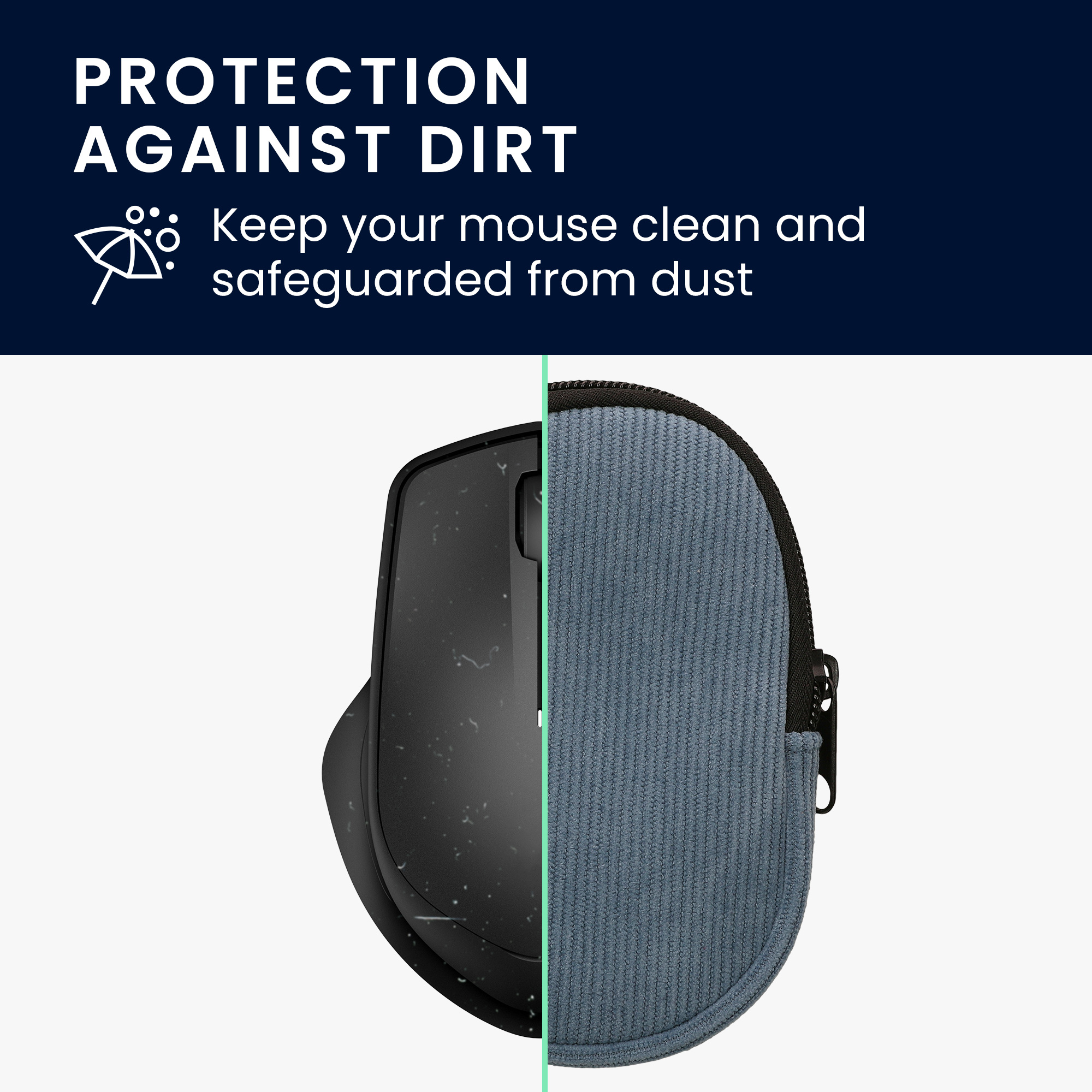 Pouzdro na myš pro HP 280M Silent / Logitech M705 kwmobile neoprenové - vintage modrá