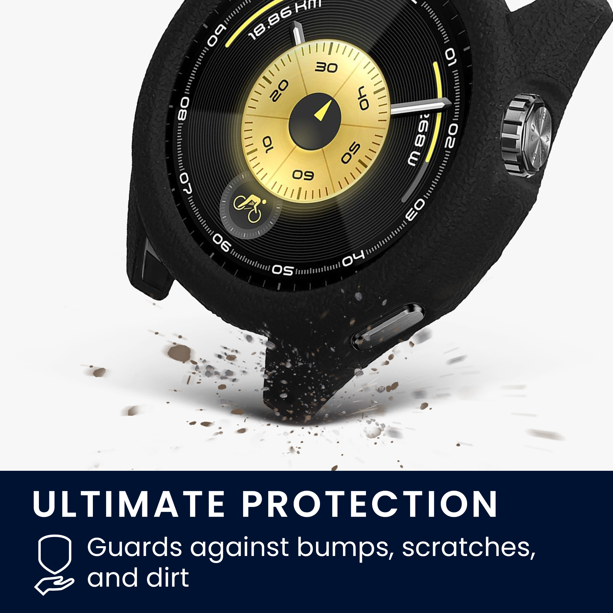 Pouzdro na chytré hodinky s ochranou hran pro Huawei Watch GT6 46mm kwmobile TPU - černá