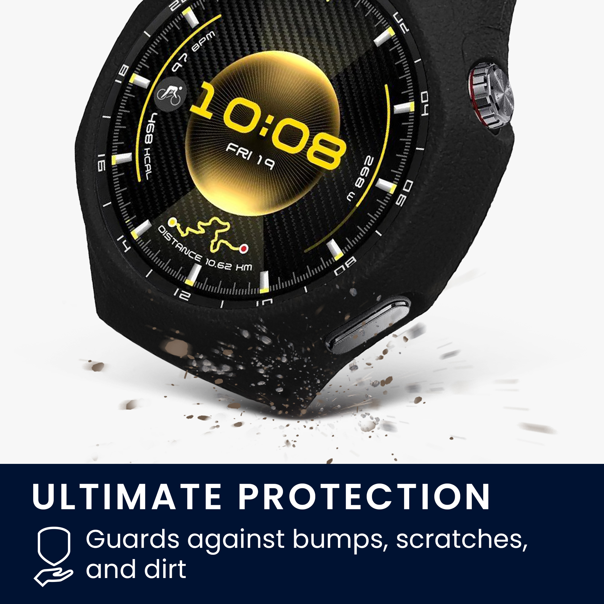 Pouzdro na chytré hodinky s ochranou hran pro Huawei Watch GT6 Pro 46mm kwmobile TPU - černá