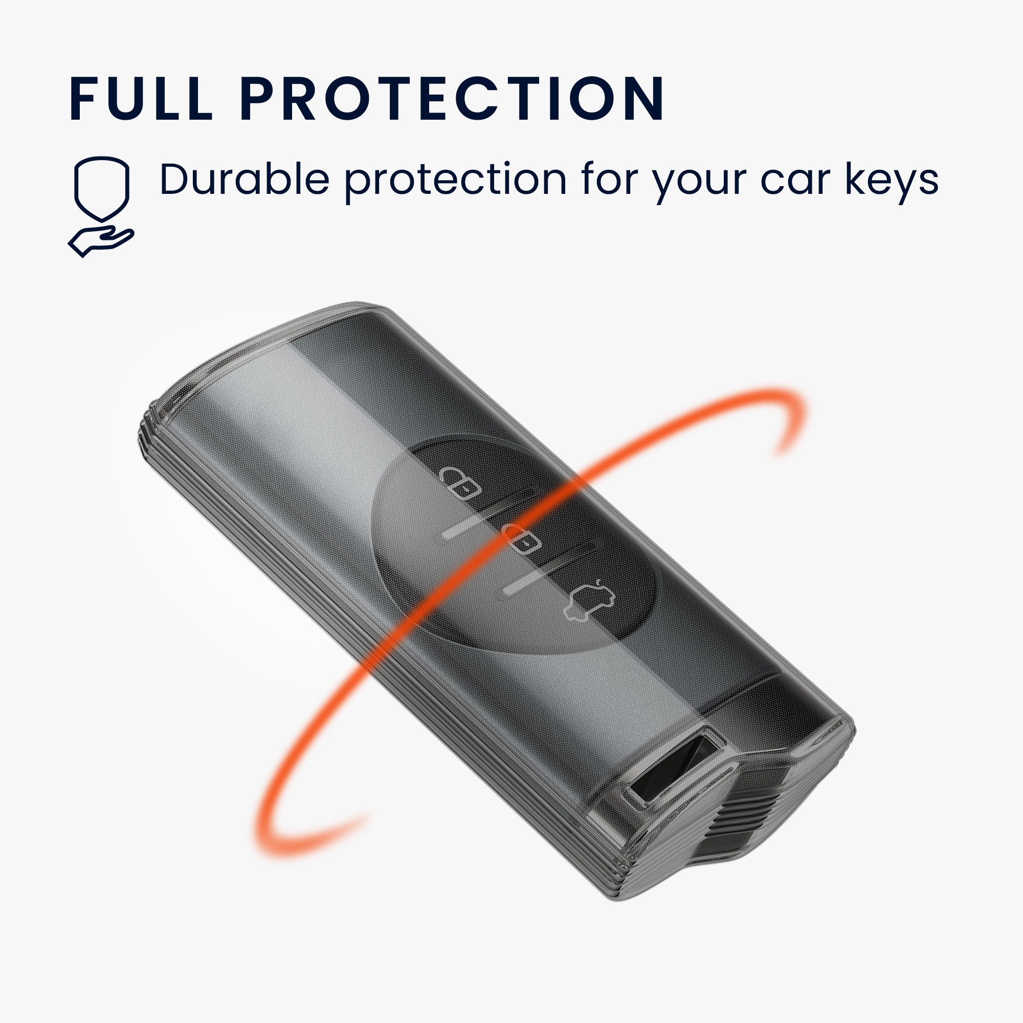 TPU pouzdro na klíč DR 6.0/5.0 kwmobile černo-transparentní