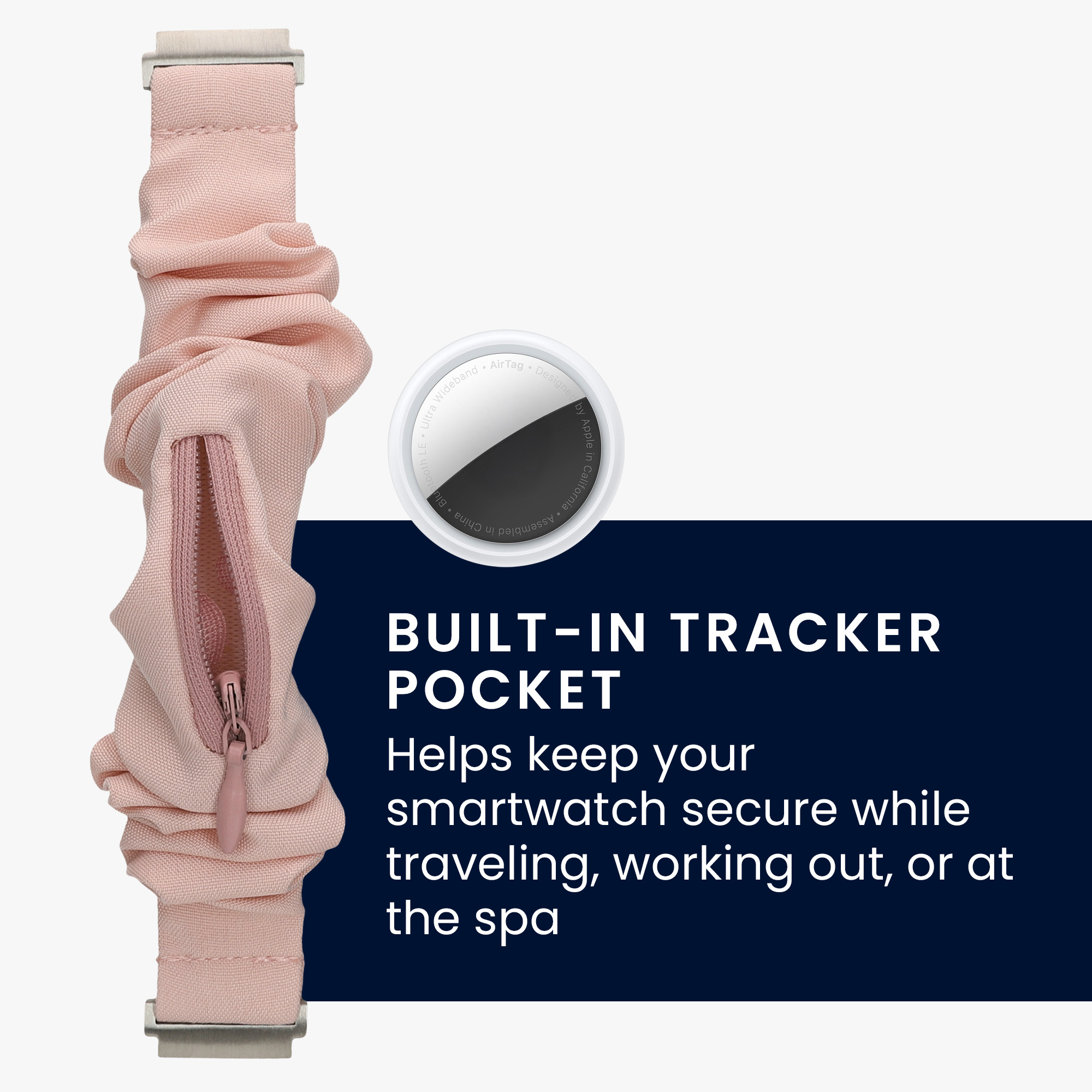 Řemínek na hodinky pro Garmin vivoactive 6 / vivoactive 5 / active 5 kwmobile - starorůžová látkový řemínek na hodinky (scrunchie)
