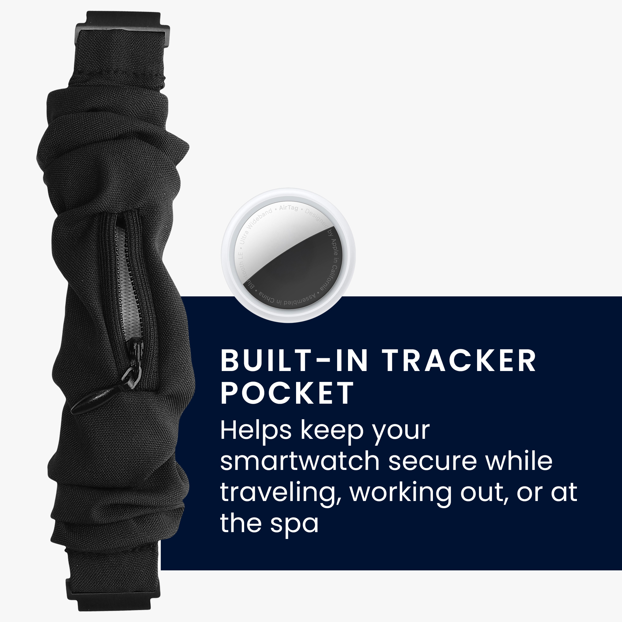 Řemínek na hodinky pro Huawei Watch GT6 41mm / GT5 41mm / Watch GT4 41mm kwmobile - černá látkový řemínek na hodinky (scrunchie)