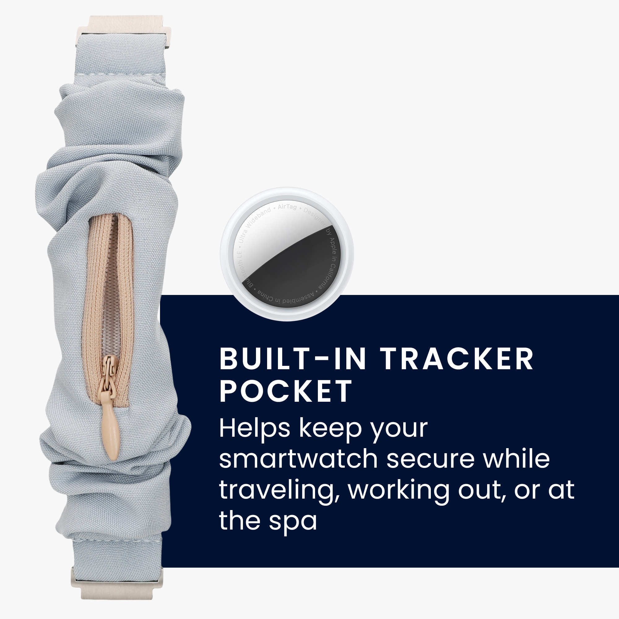 Řemínek na hodinky pro Huawei Watch GT6 41mm / GT5 41mm / Watch GT4 41mm kwmobile - světle modrá látkový řemínek na hodinky (scrunchie)